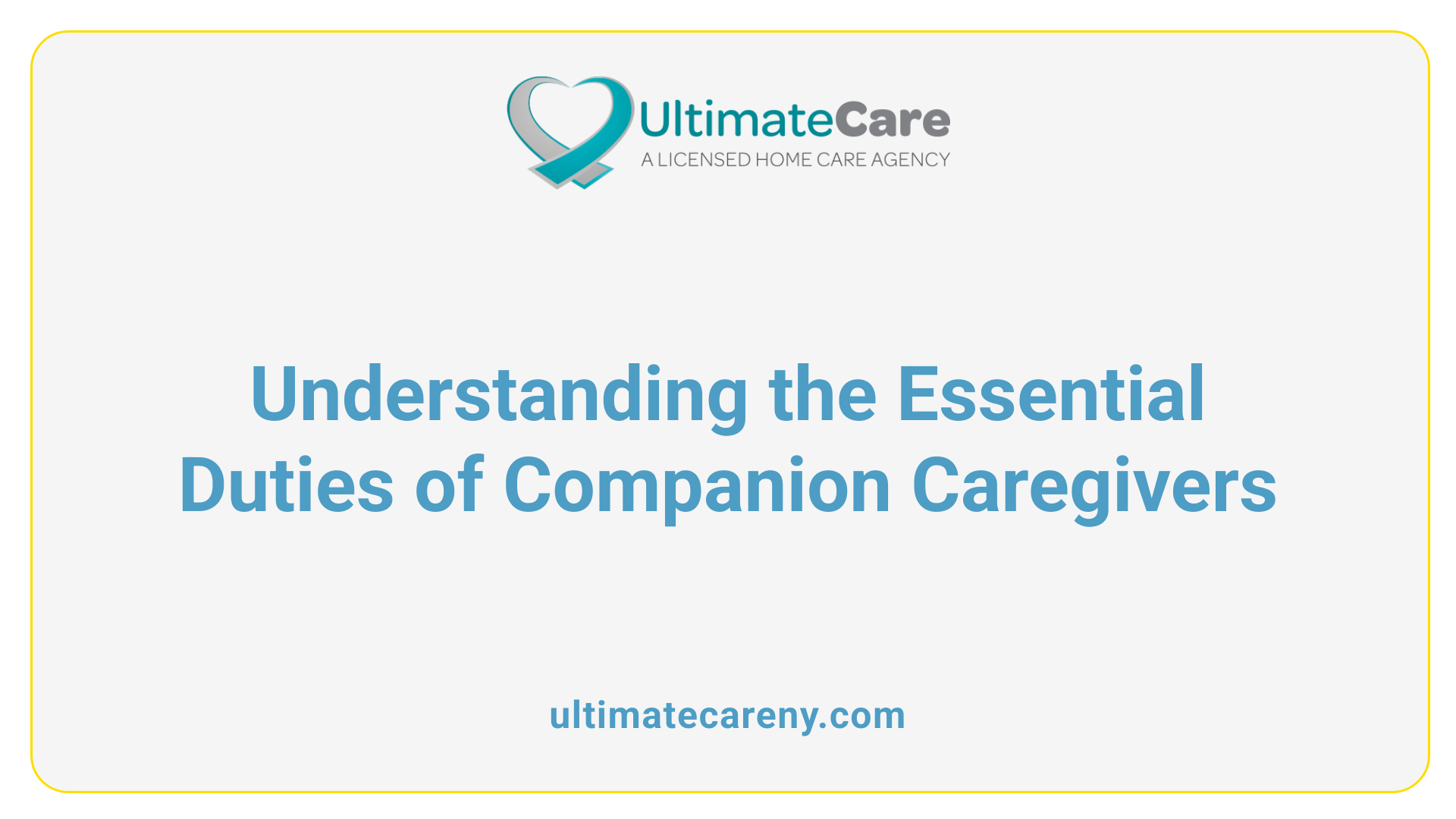 Understanding the Essential Duties of Companion Caregivers