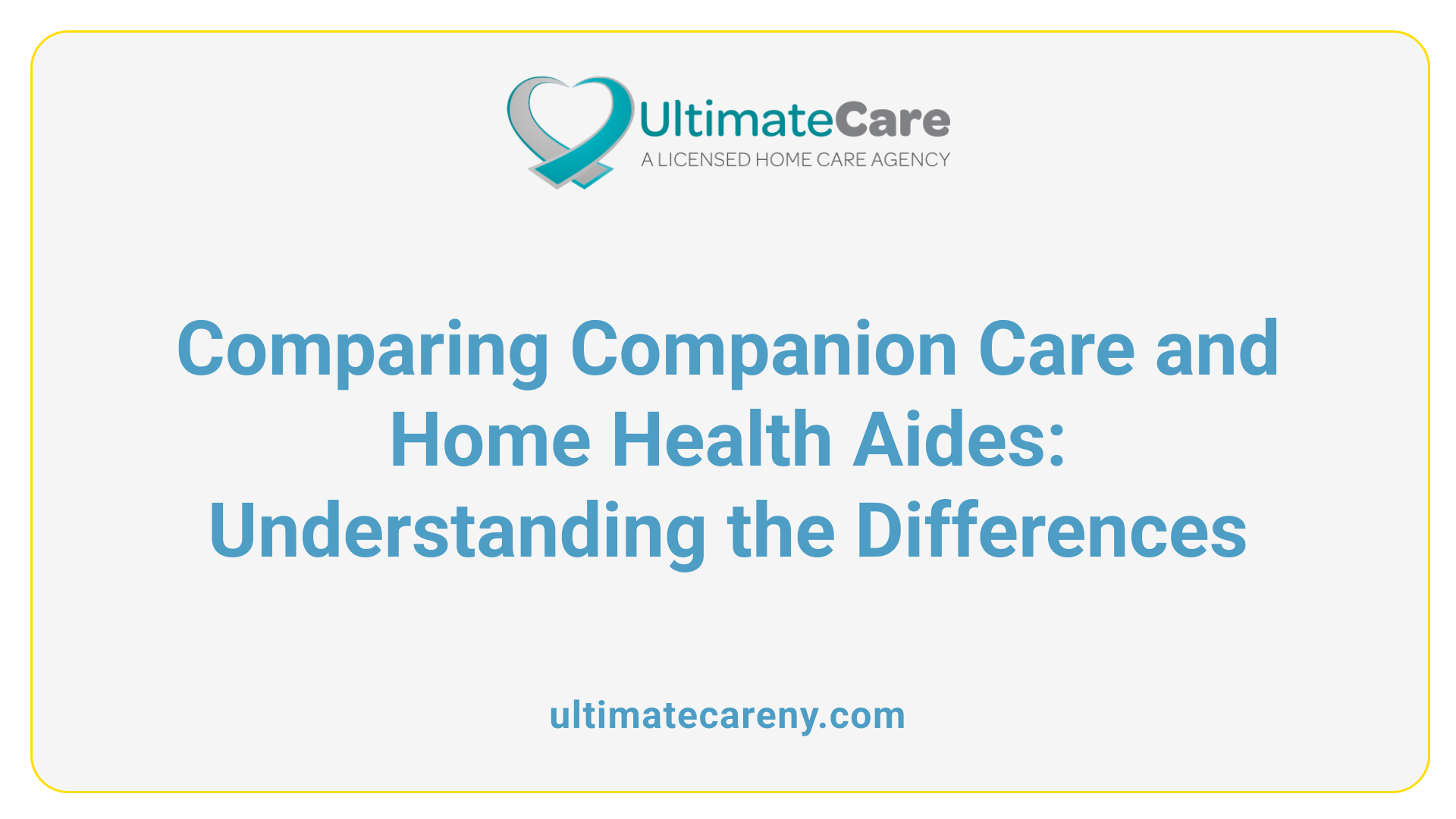 Comparing Companion Care and Home Health Aides: Understanding the Differences