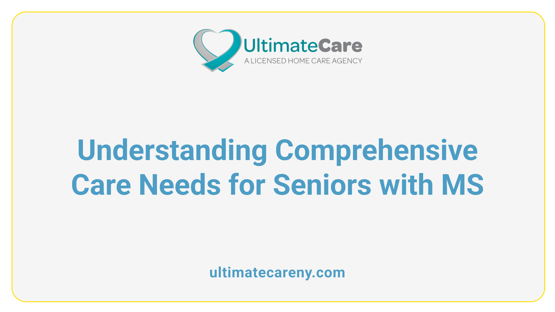 Understanding Comprehensive Care Needs for Seniors with MS