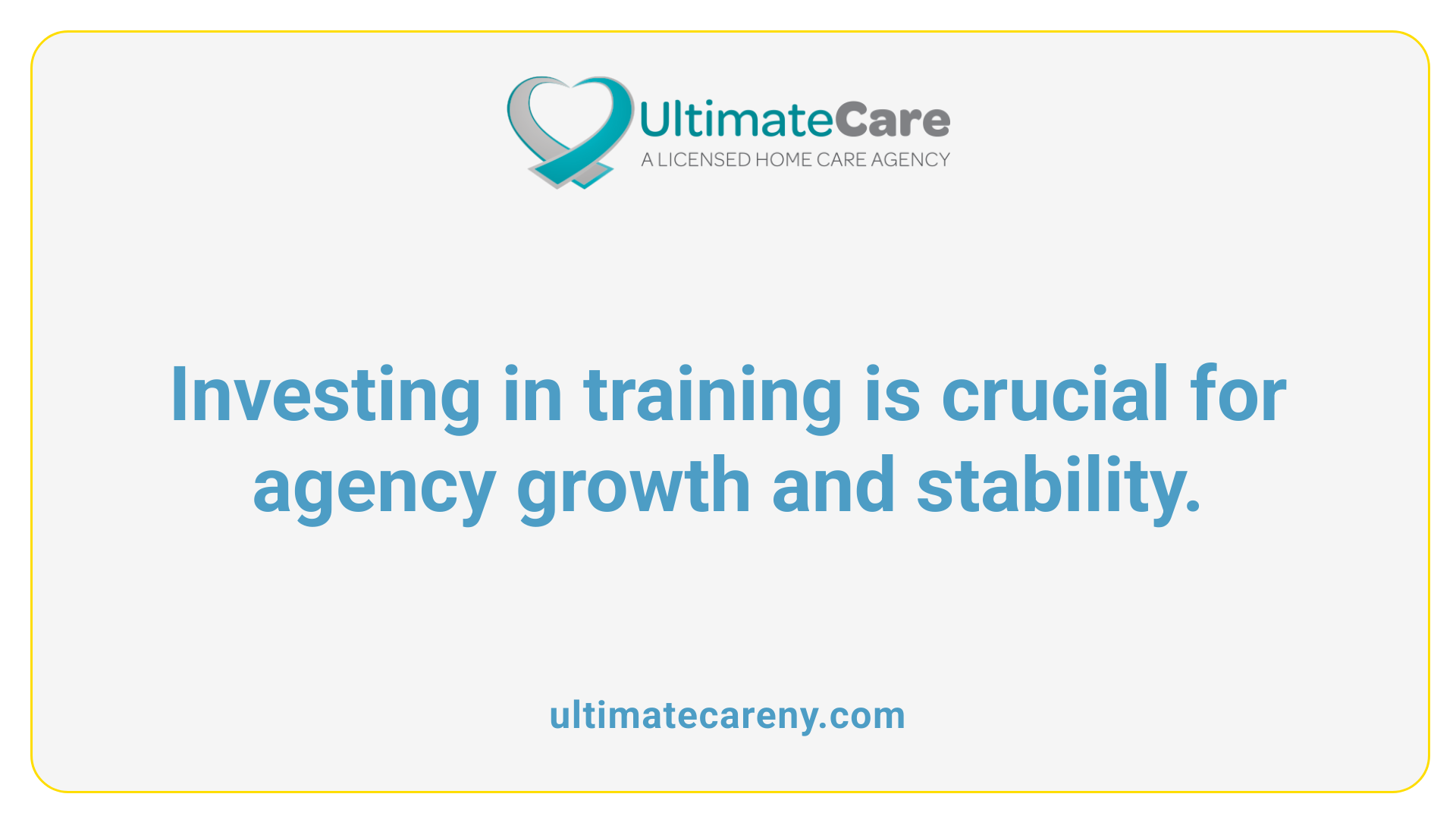 Investing in training is crucial for agency growth and stability.