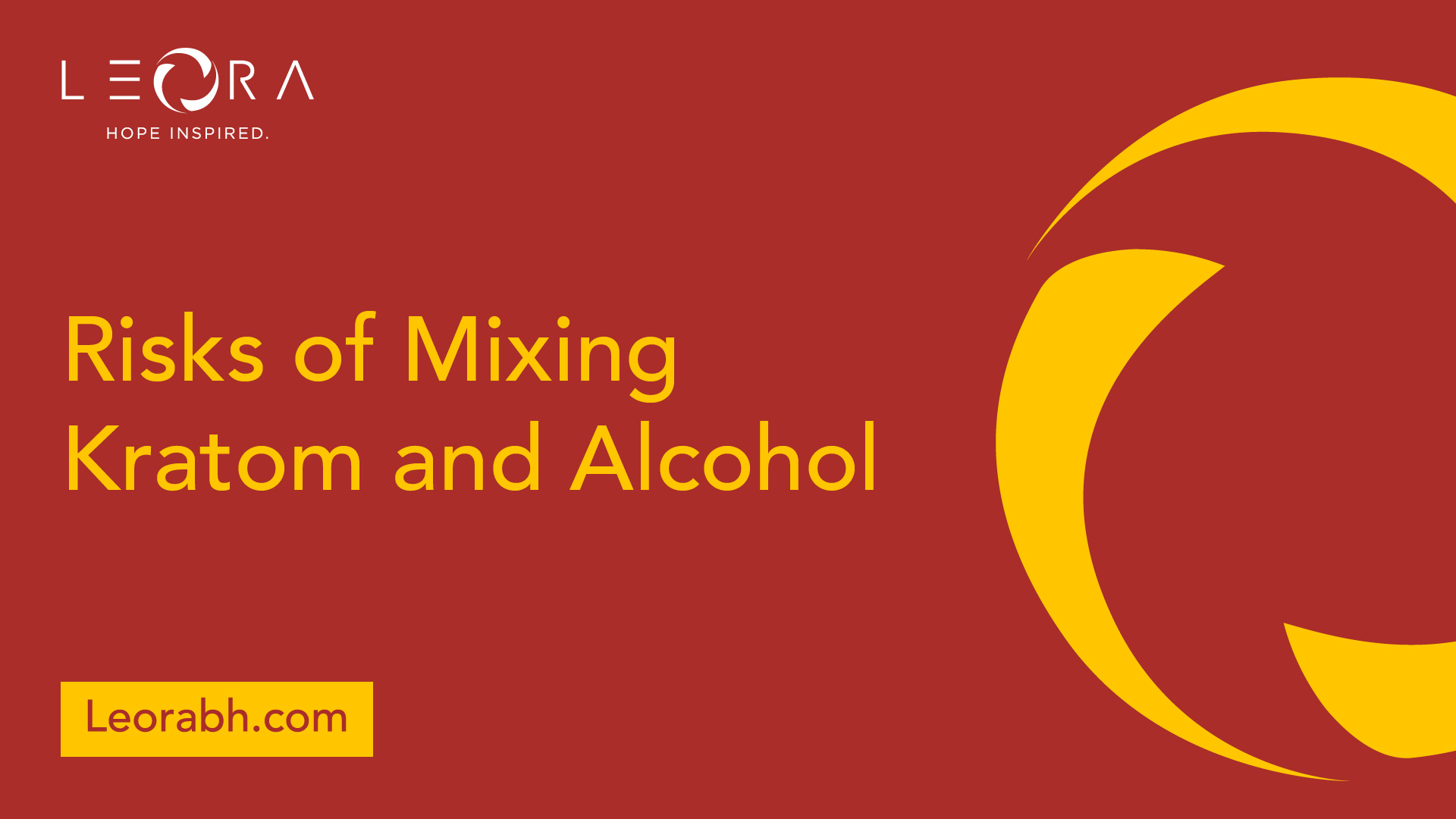 banner of risks of kratom and alcohol