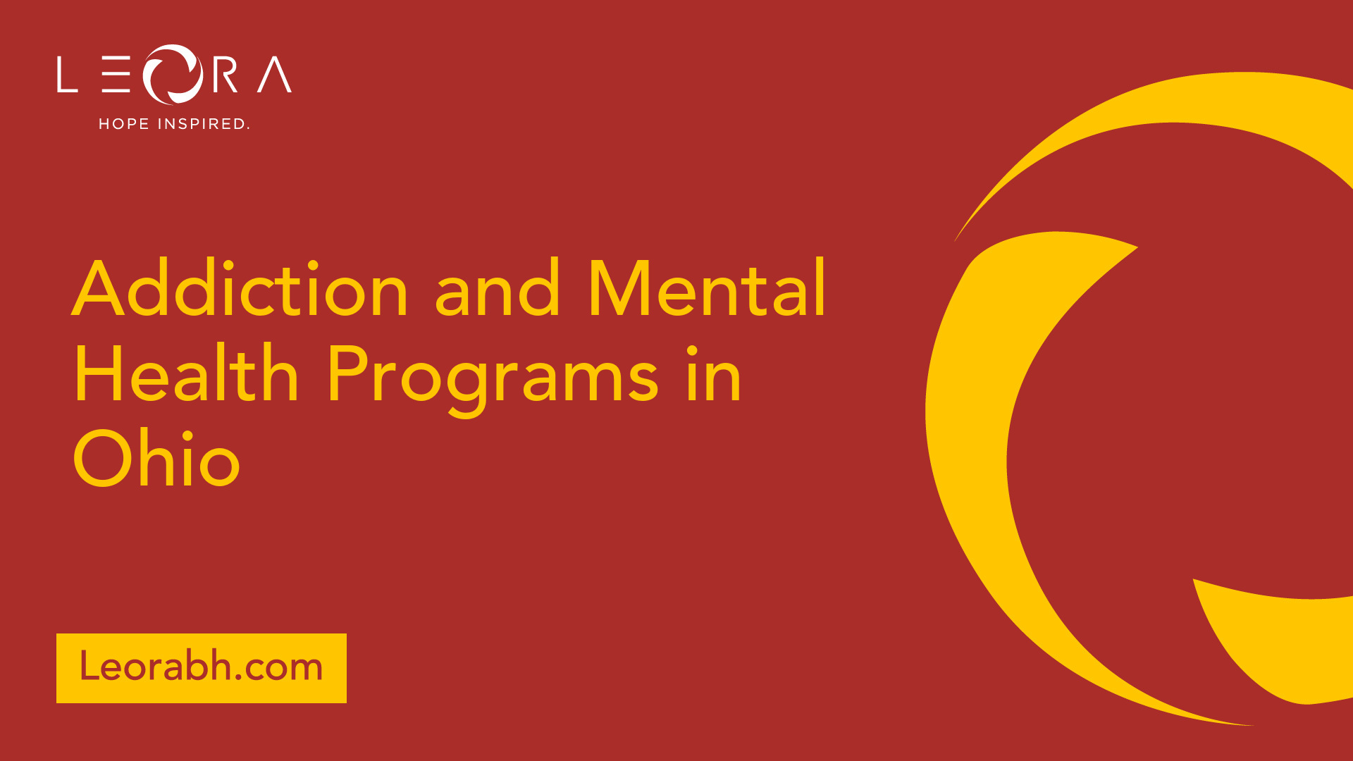 Addiction and Mental Health Programs in Ohio