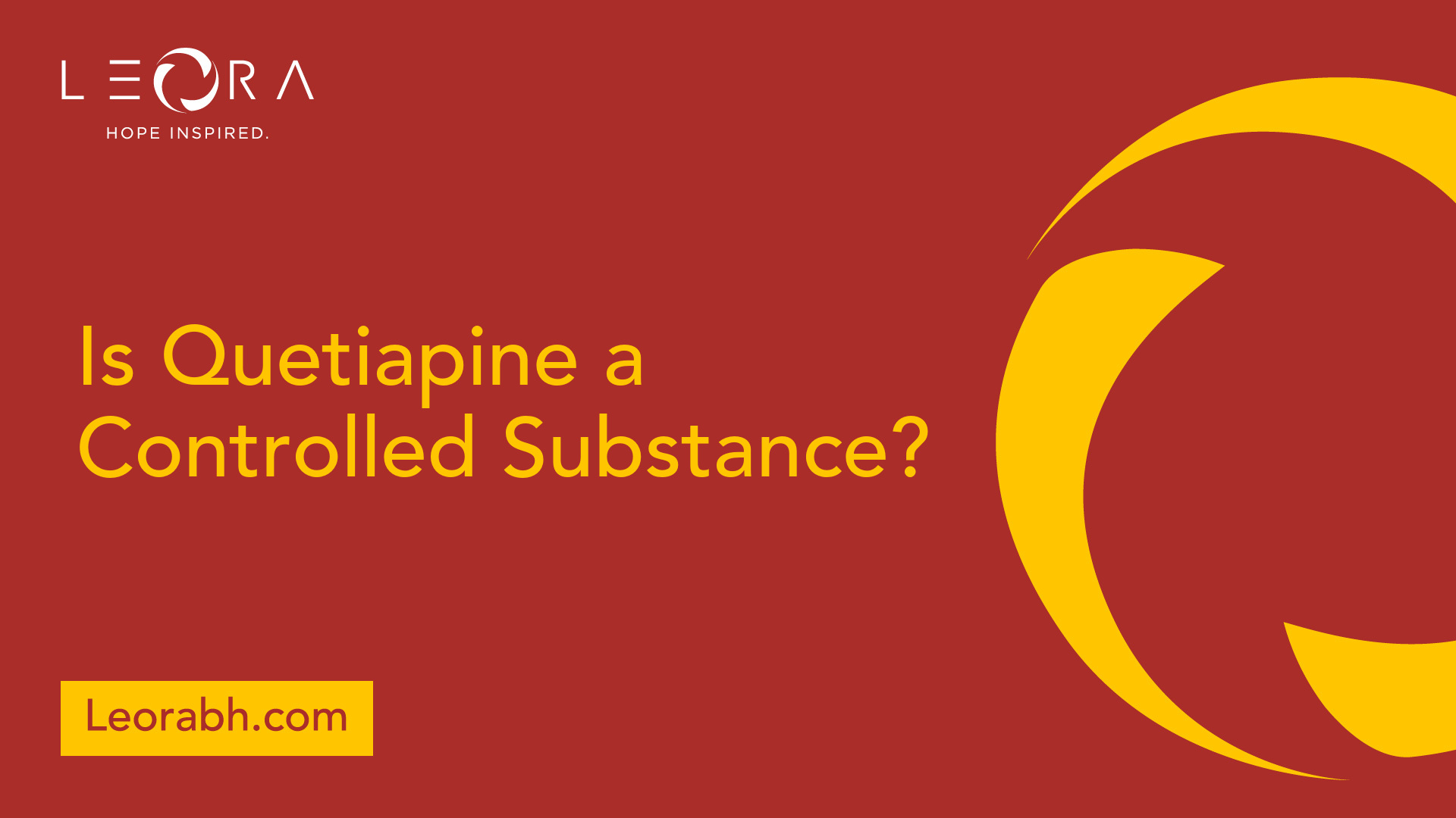 Is Quetiapine a Controlled Substance?