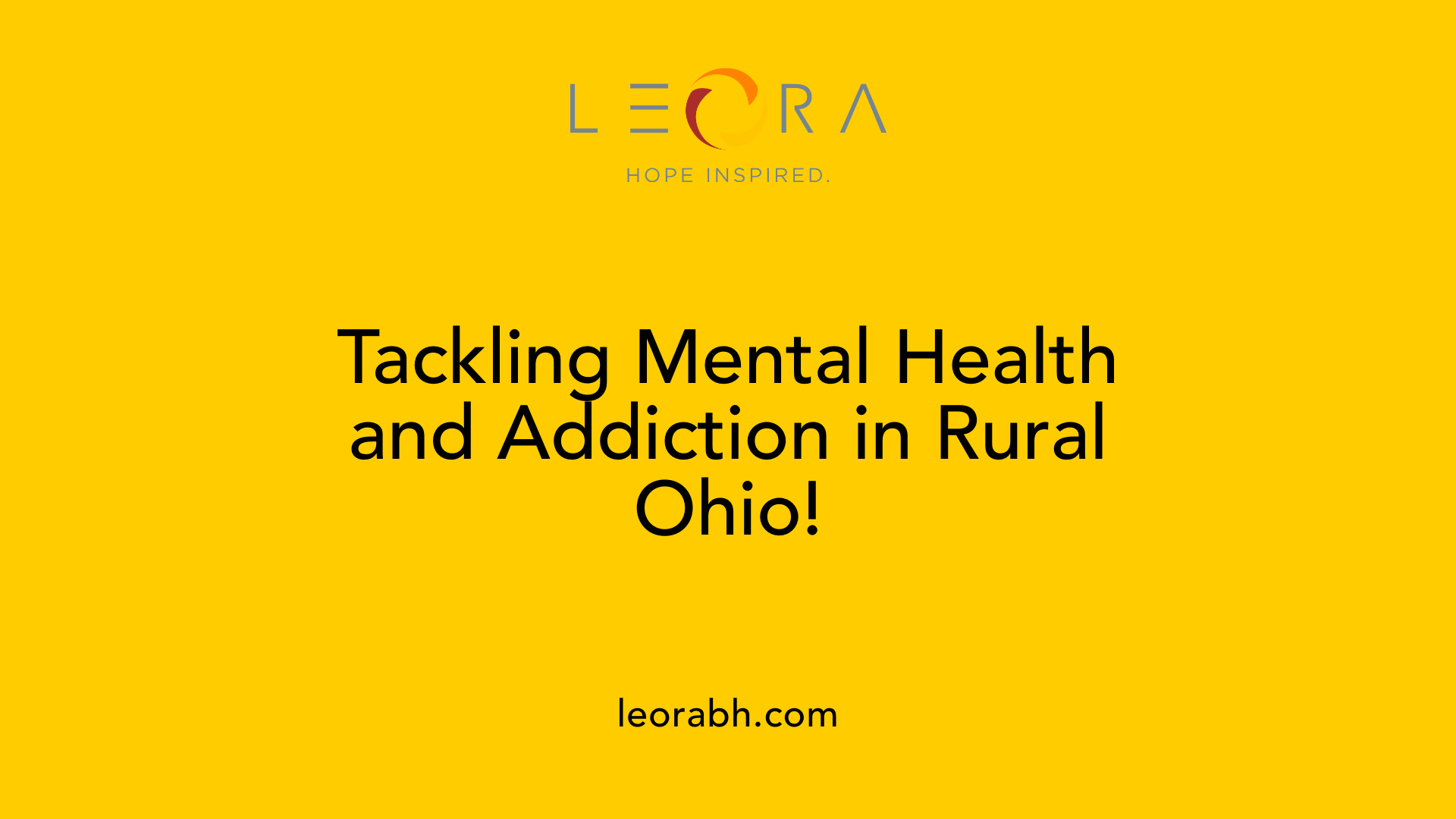 Tackling Mental Health and Addiction in Rural Ohio!