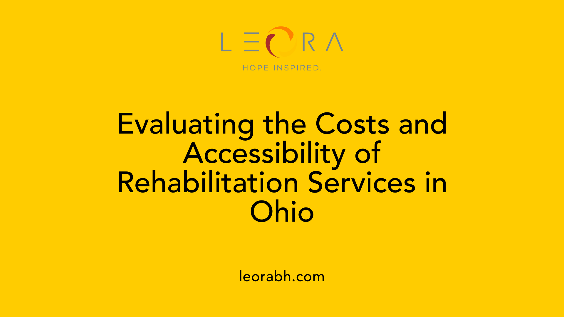 Evaluating the Costs and Accessibility of Rehabilitation Services in Ohio