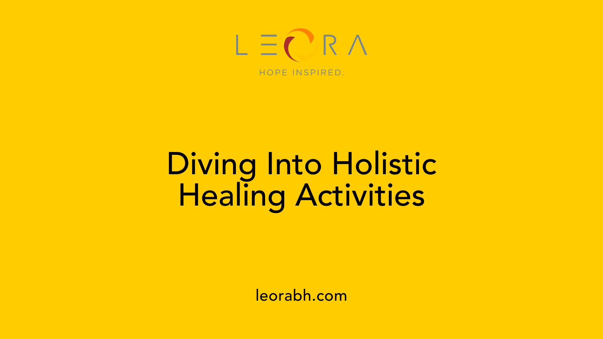 Diving Into Holistic Healing Activities