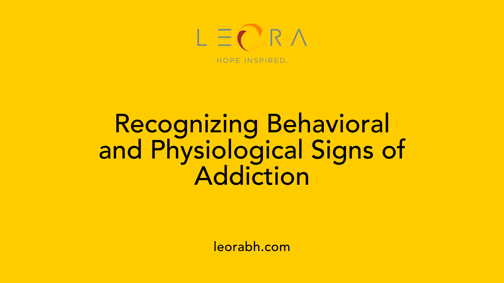 Recognizing Behavioral and Physiological Signs of Addiction