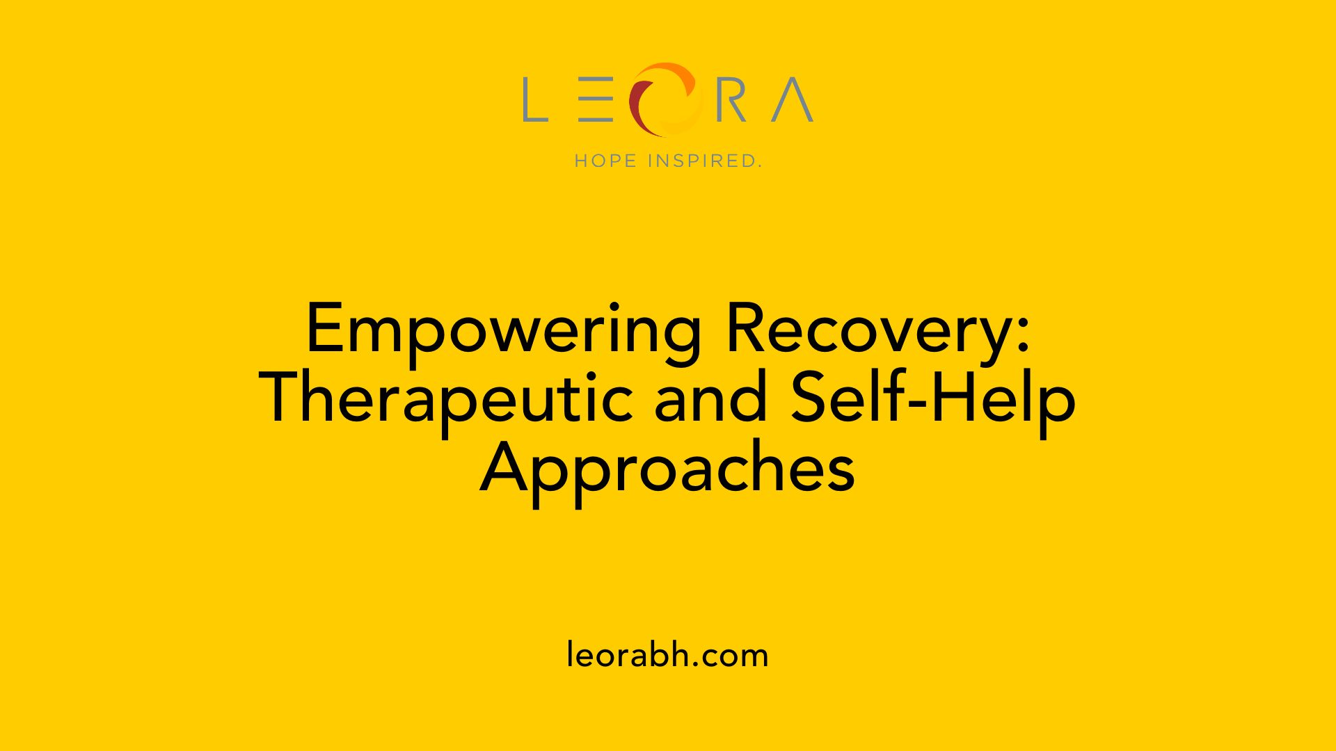 Empowering Recovery: Therapeutic and Self-Help Approaches