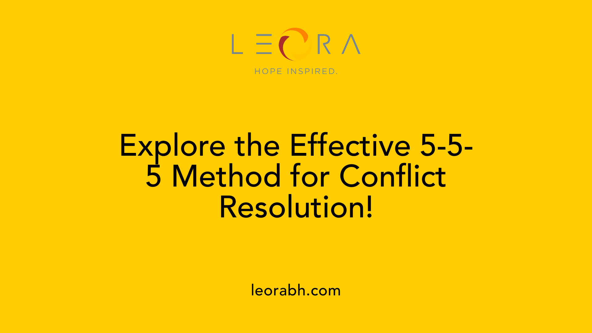 Explore the Effective 5-5-5 Method for Conflict Resolution!