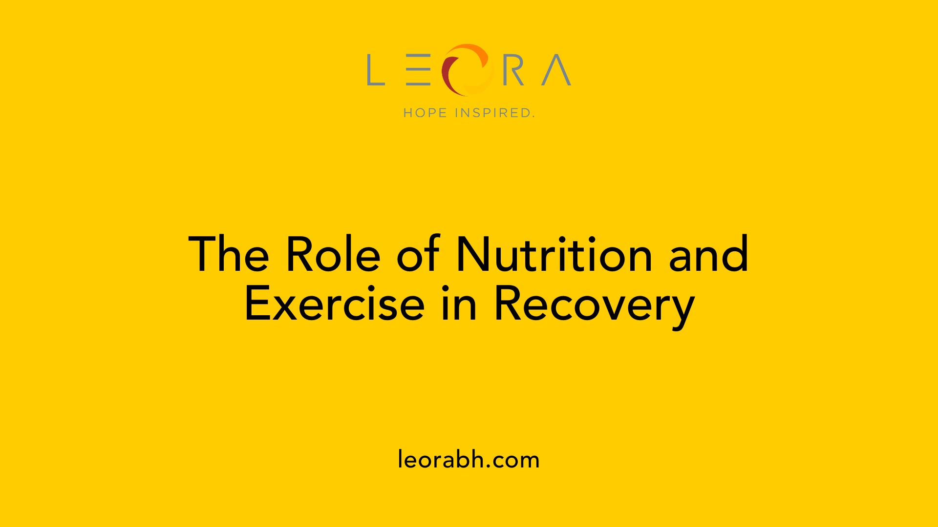 The Role of Nutrition and Exercise in Recovery