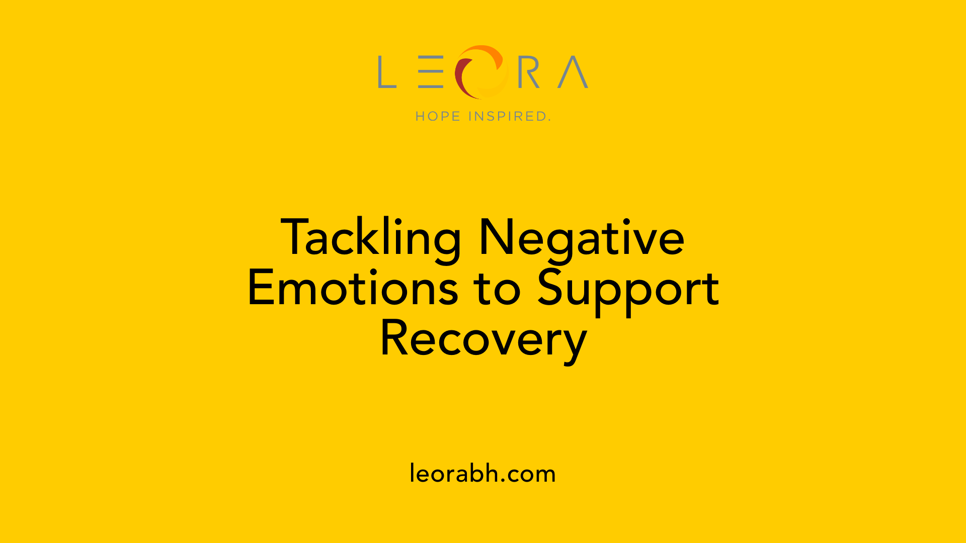 Tackling Negative Emotions to Support Recovery
