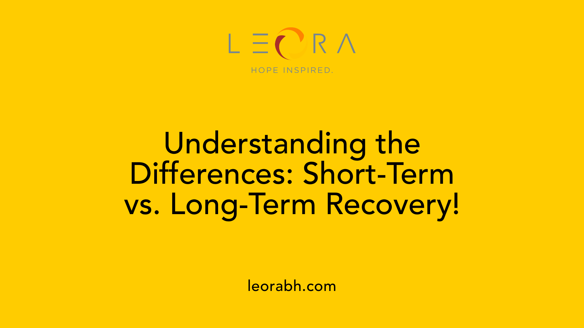 Understanding the Differences: Short-Term vs. Long-Term Recovery!