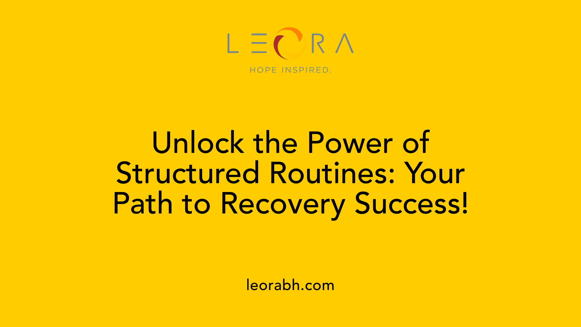 Unlock the Power of Structured Routines: Your Path to Recovery Success!