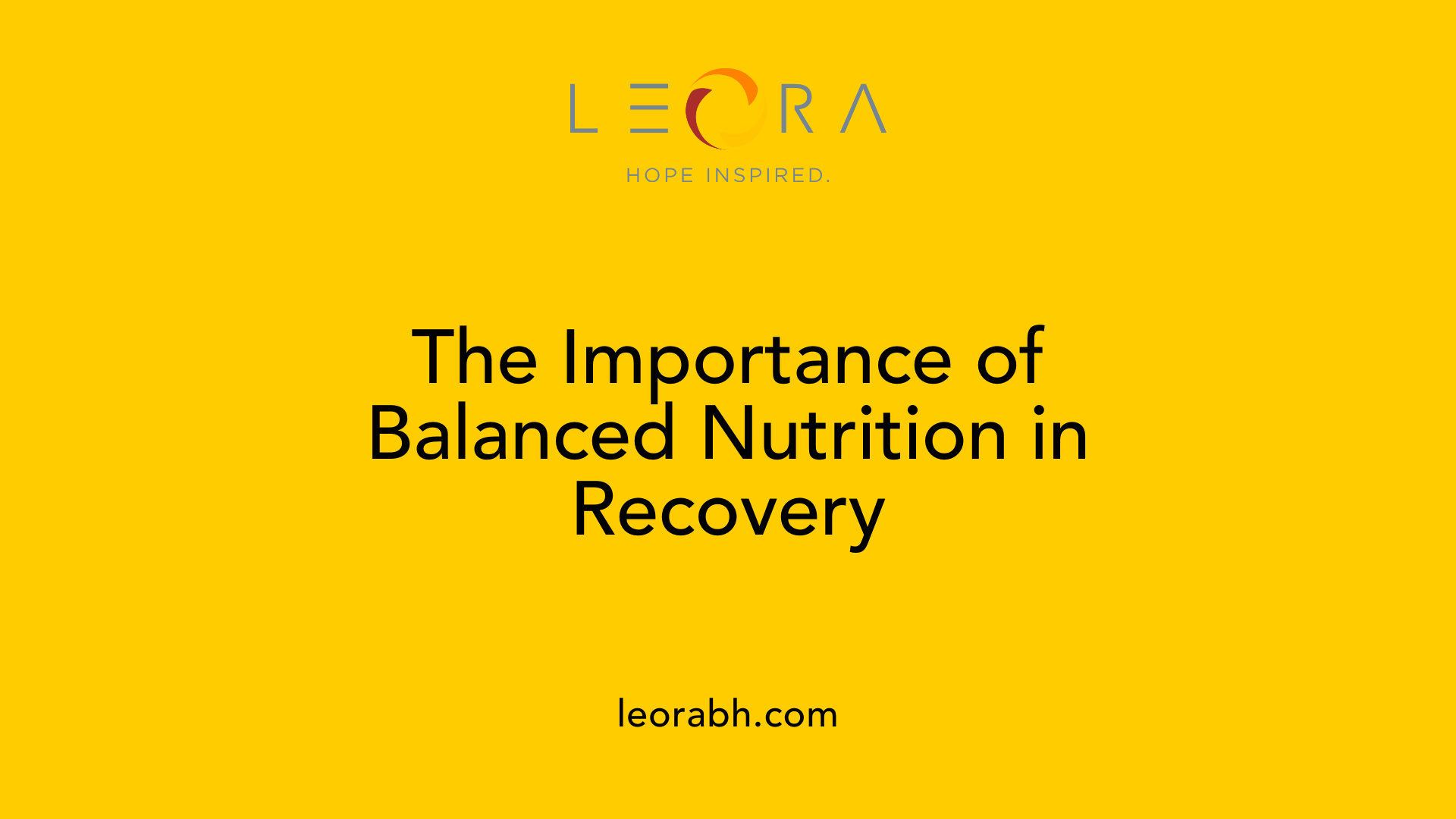 The Importance of Balanced Nutrition in Recovery