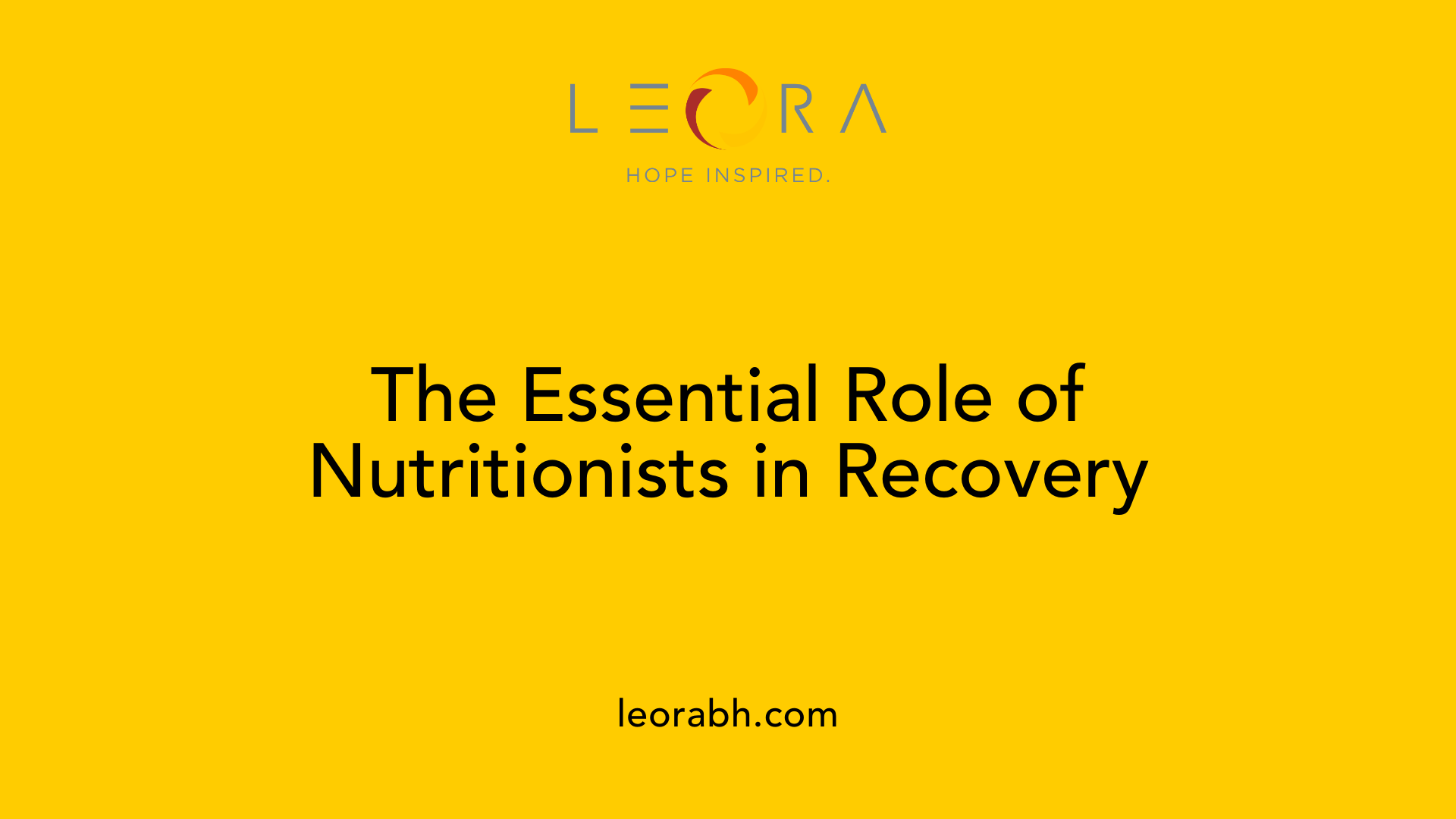 The Essential Role of Nutritionists in Recovery