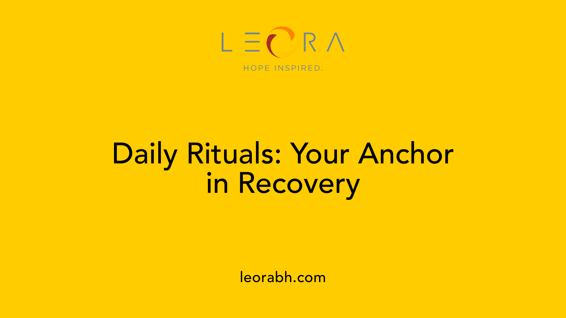 Daily Rituals: Your Anchor in Recovery