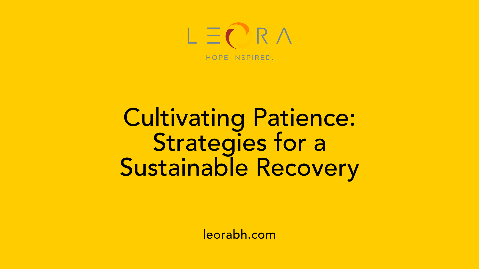 Cultivating Patience: Strategies for a Sustainable Recovery