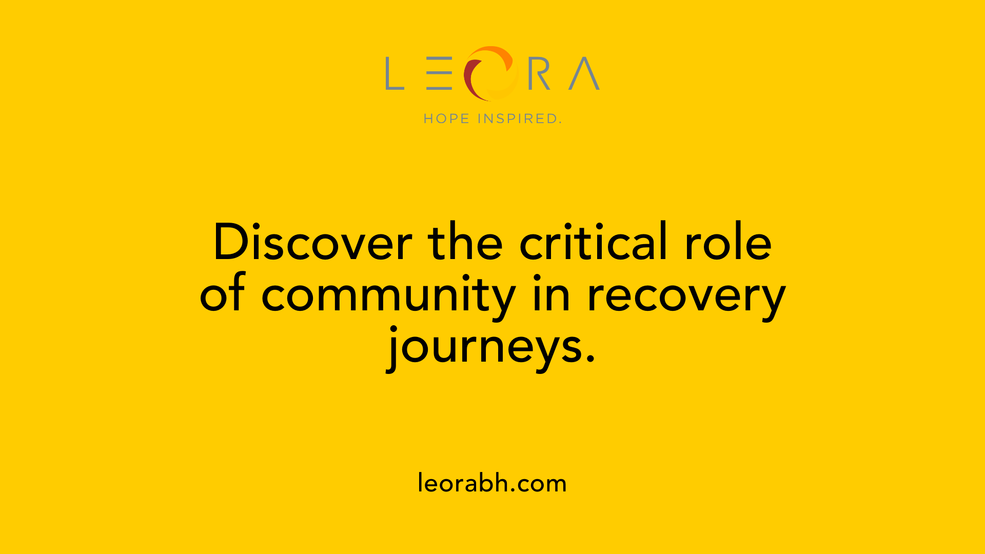 Discover the critical role of community in recovery journeys.