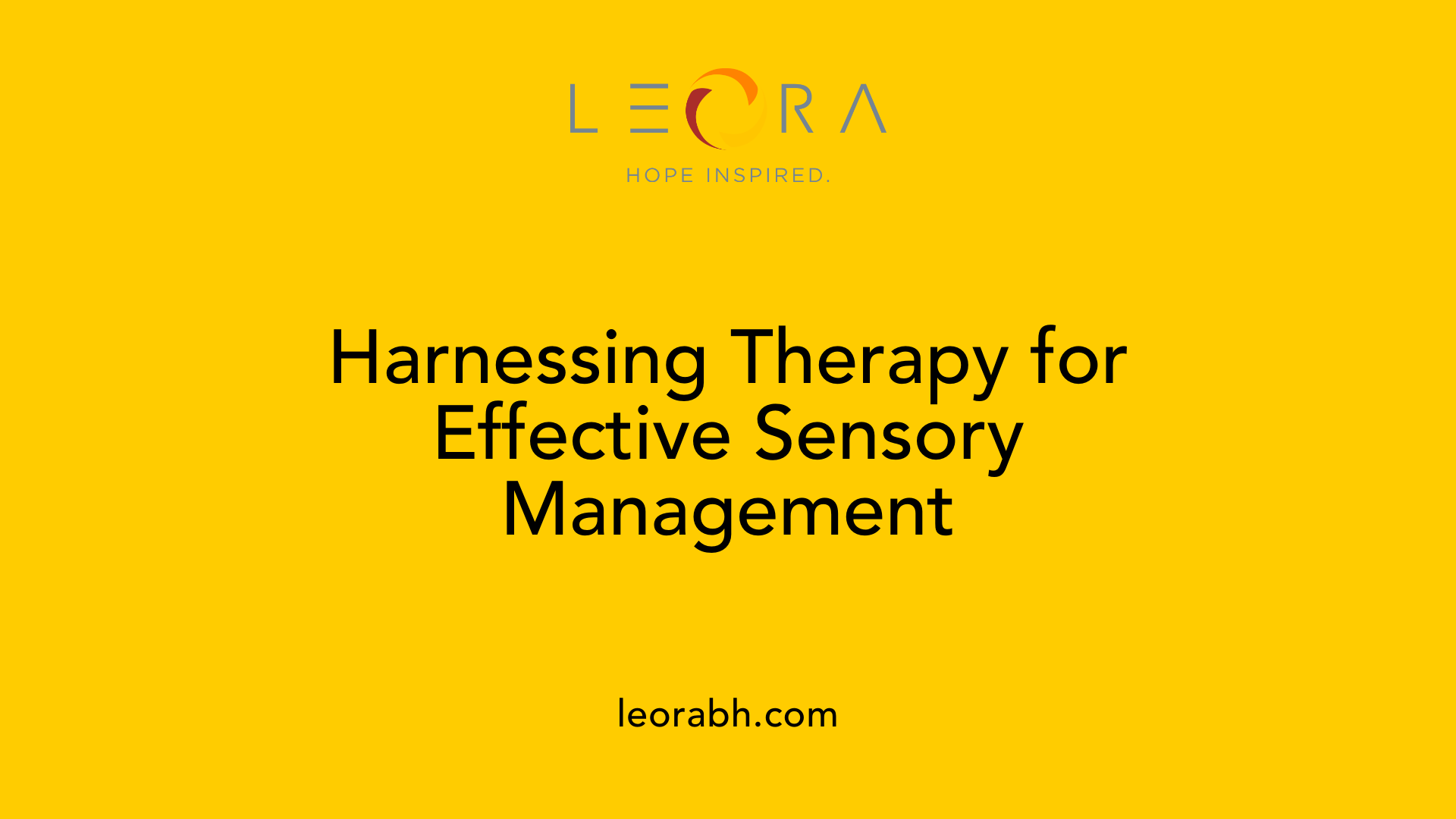 Harnessing Therapy for Effective Sensory Management