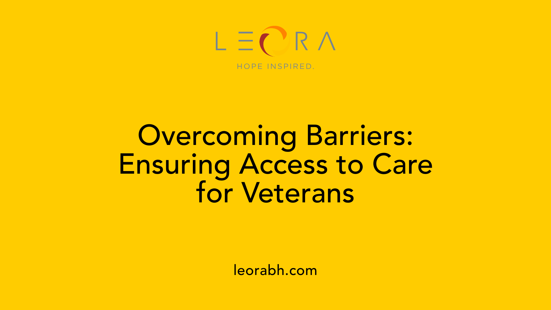 Overcoming Barriers: Ensuring Access to Care for Veterans