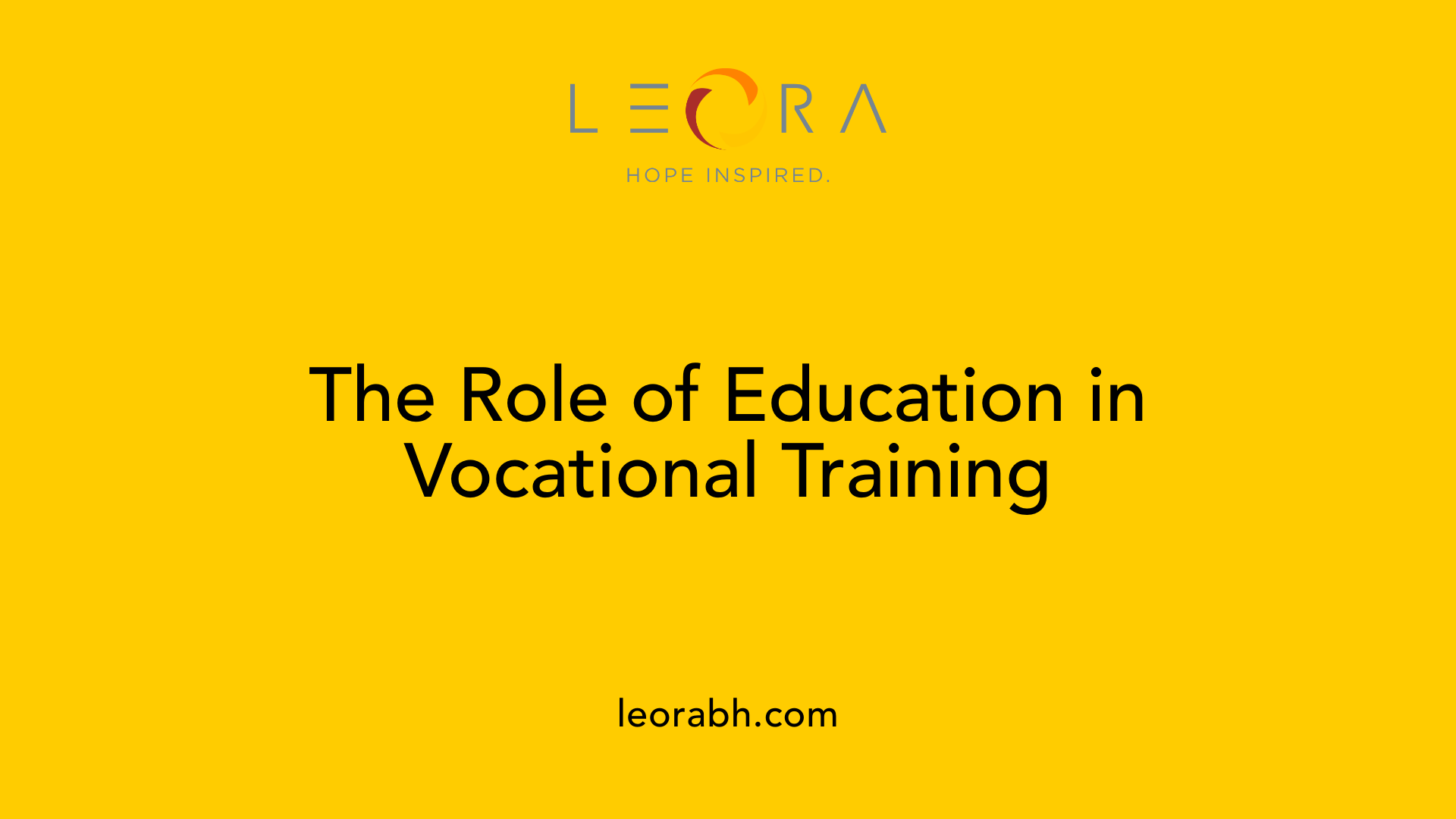 The Role of Education in Vocational Training