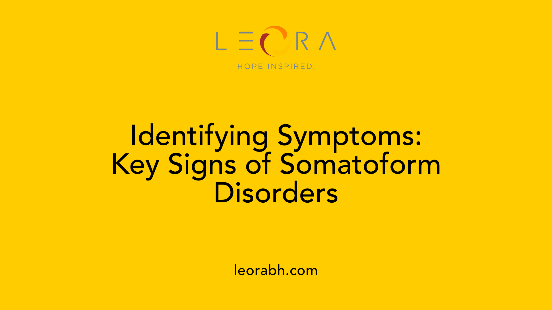 Identifying Symptoms: Key Signs of Somatoform Disorders