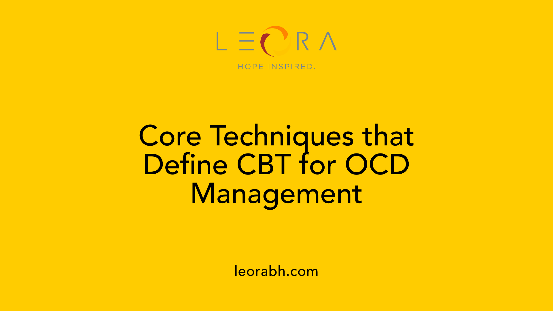 Core Techniques that Define CBT for OCD Management