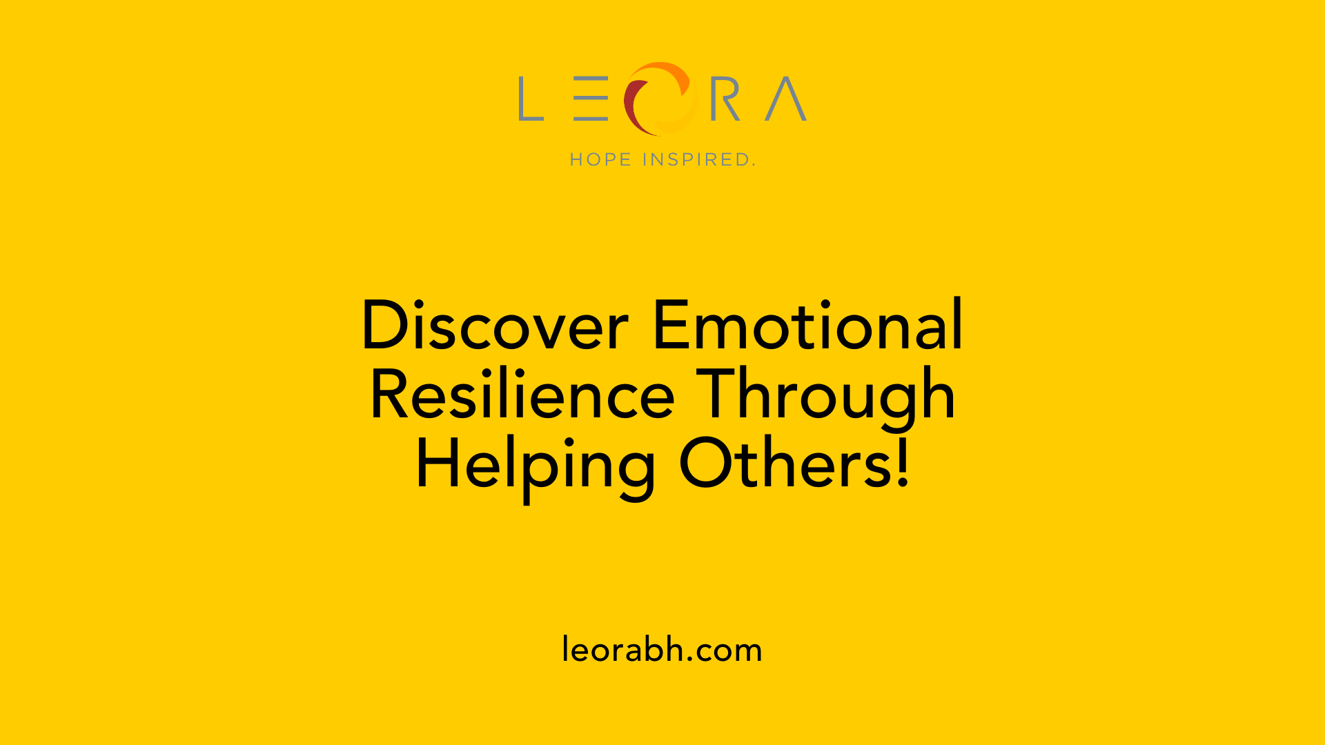 Discover Emotional Resilience Through Helping Others!