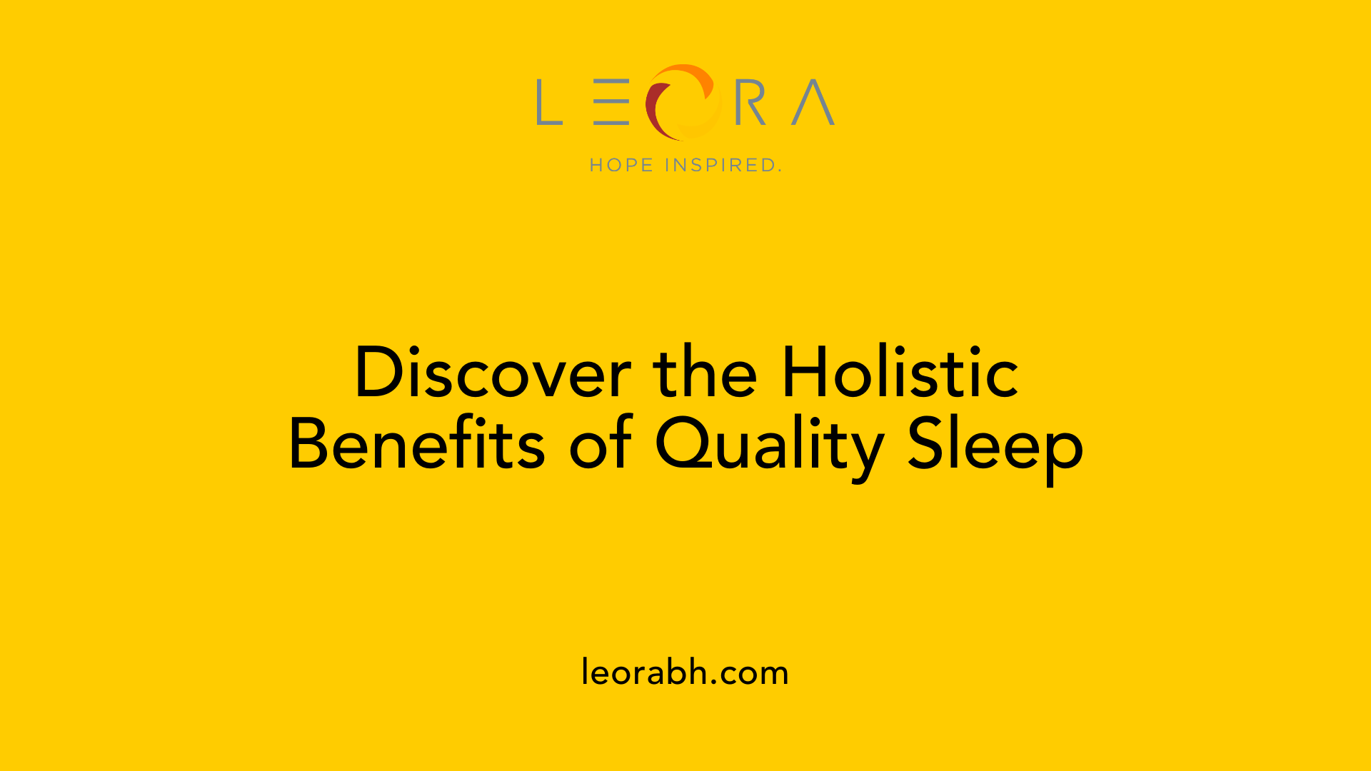 Discover the Holistic Benefits of Quality Sleep