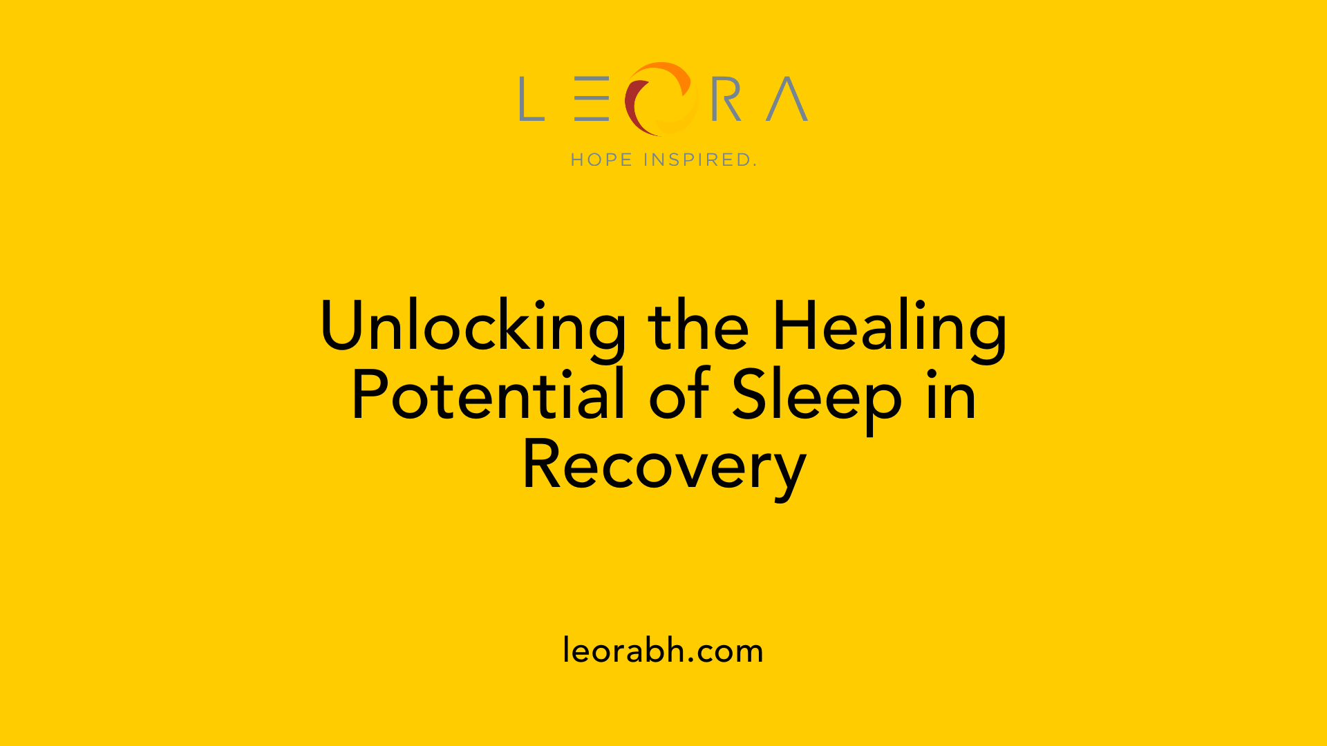 Unlocking the Healing Potential of Sleep in Recovery