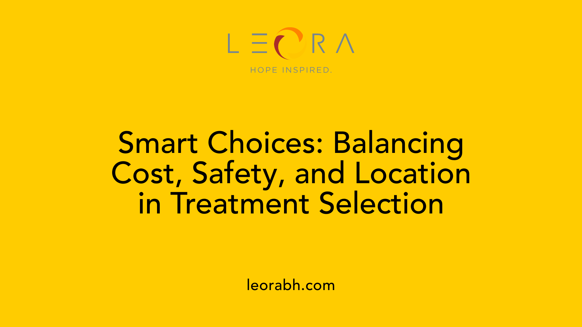 Smart Choices: Balancing Cost, Safety, and Location in Treatment Selection