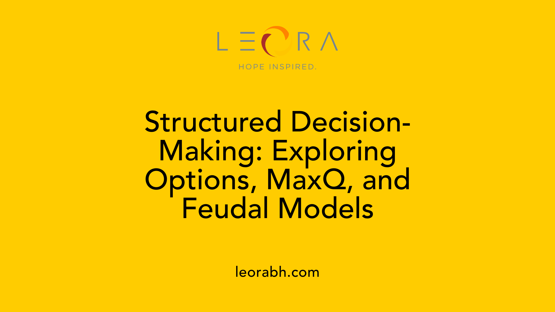 Structured Decision-Making: Exploring Options, MaxQ, and Feudal Models