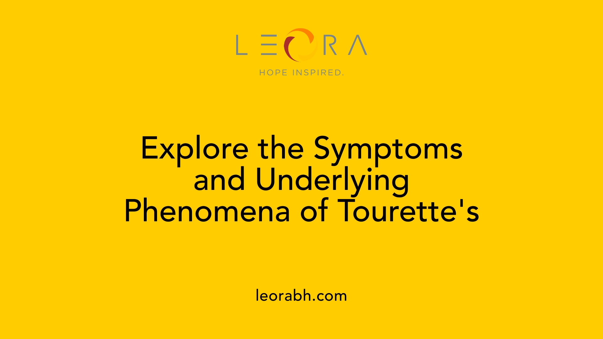 Explore the Symptoms and Underlying Phenomena of Tourette's