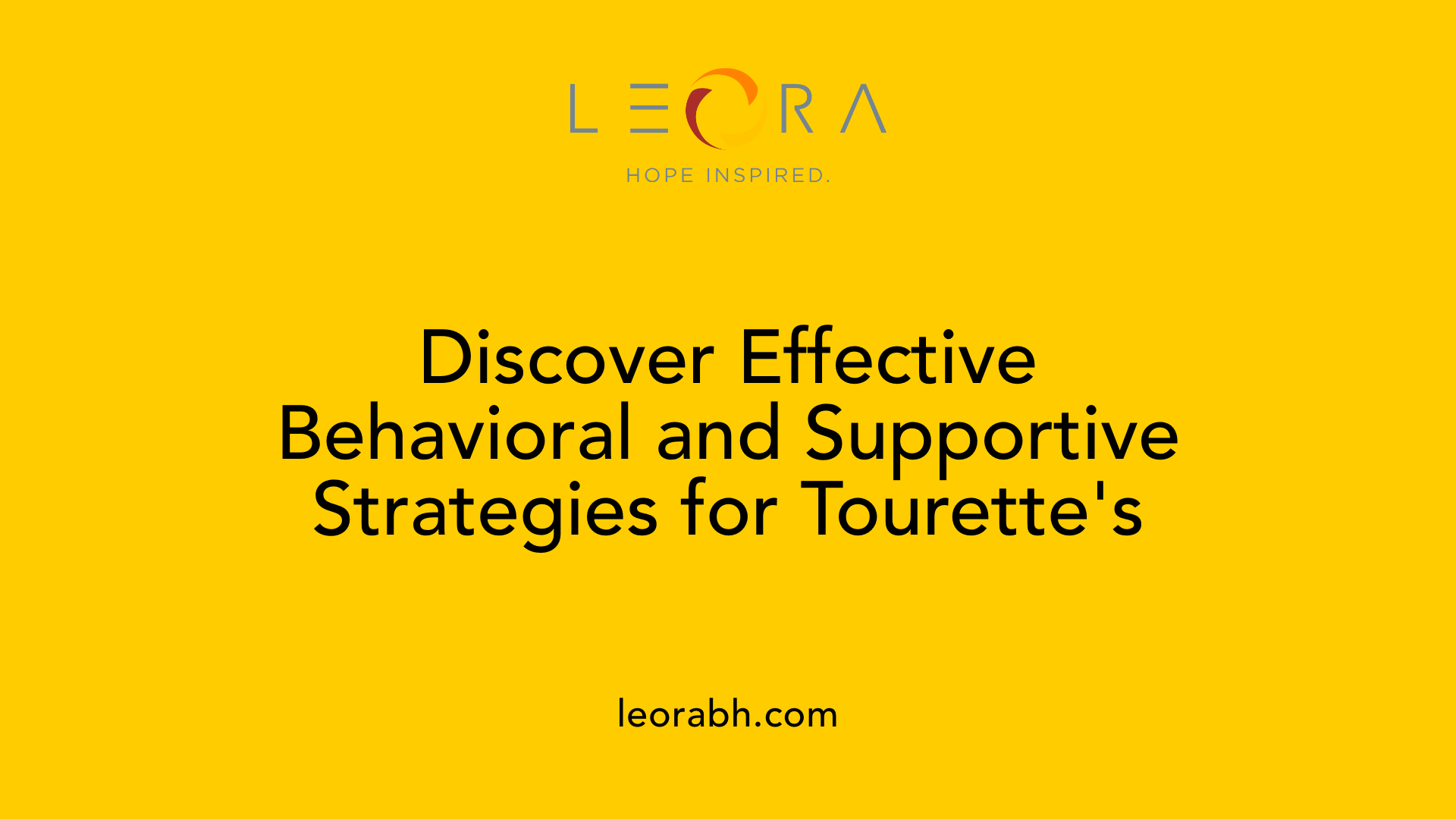 Discover Effective Behavioral and Supportive Strategies for Tourette's