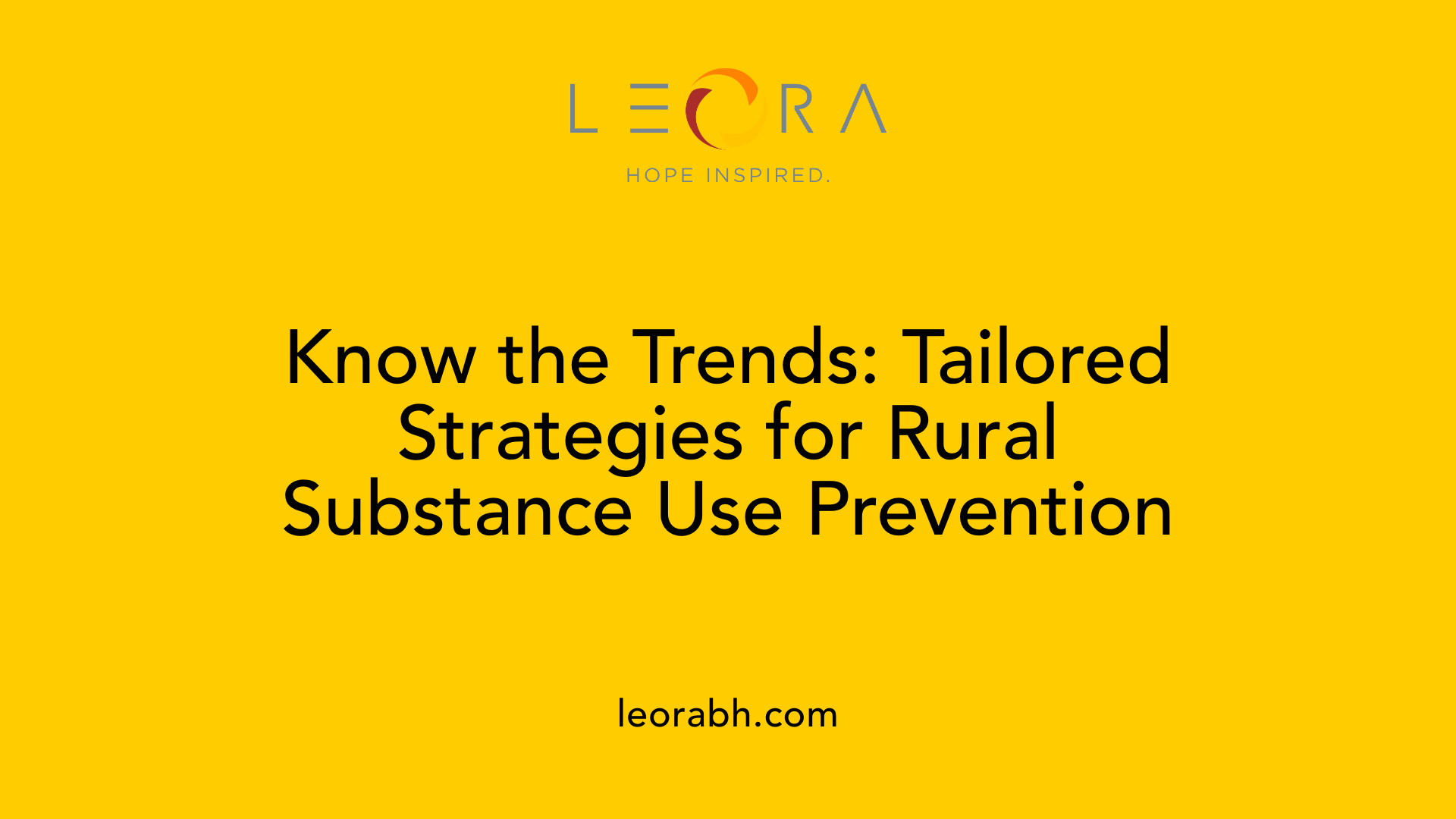 Know the Trends: Tailored Strategies for Rural Substance Use Prevention