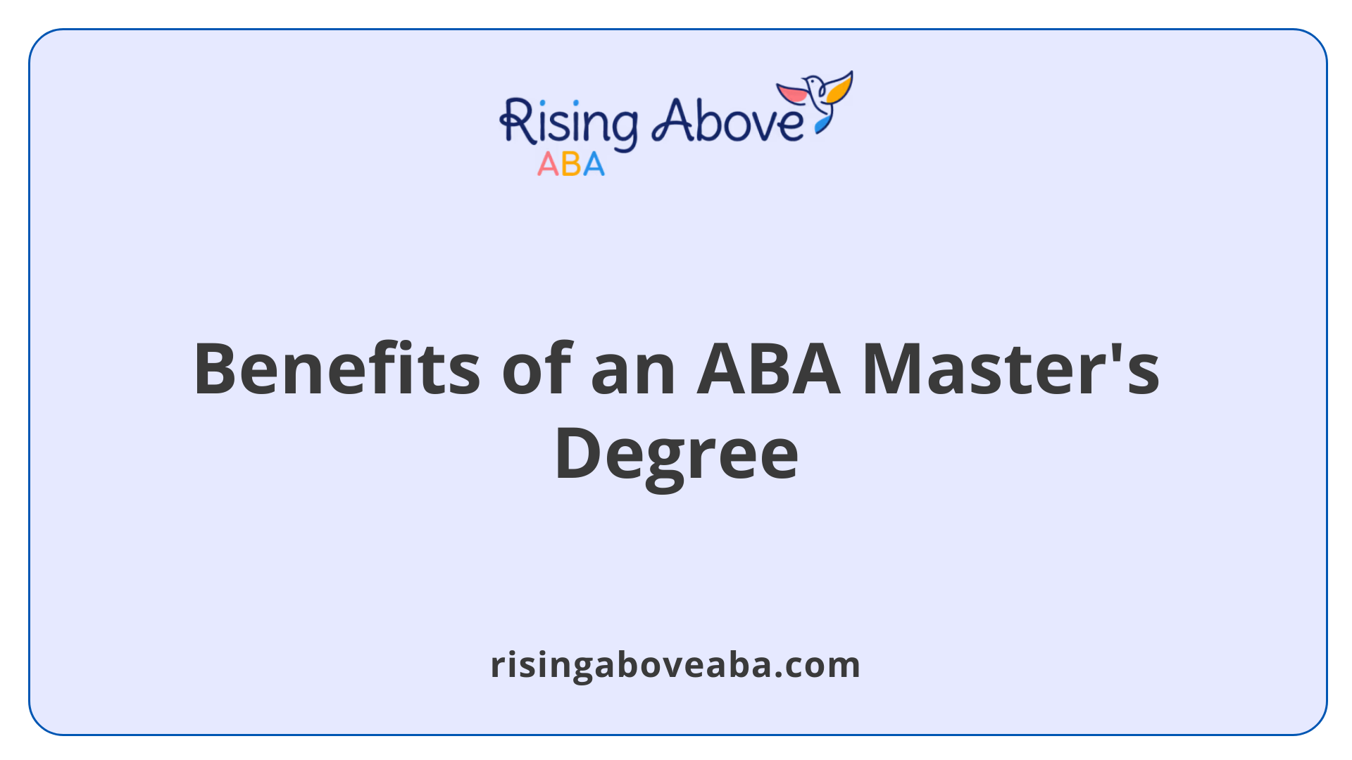 Benefits of an ABA Master's Degree