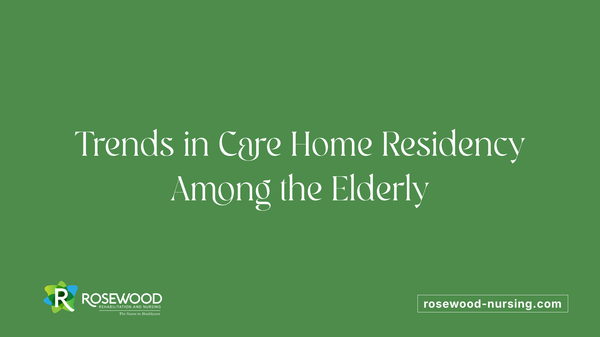 Trends in Care Home Residency Among the Elderly