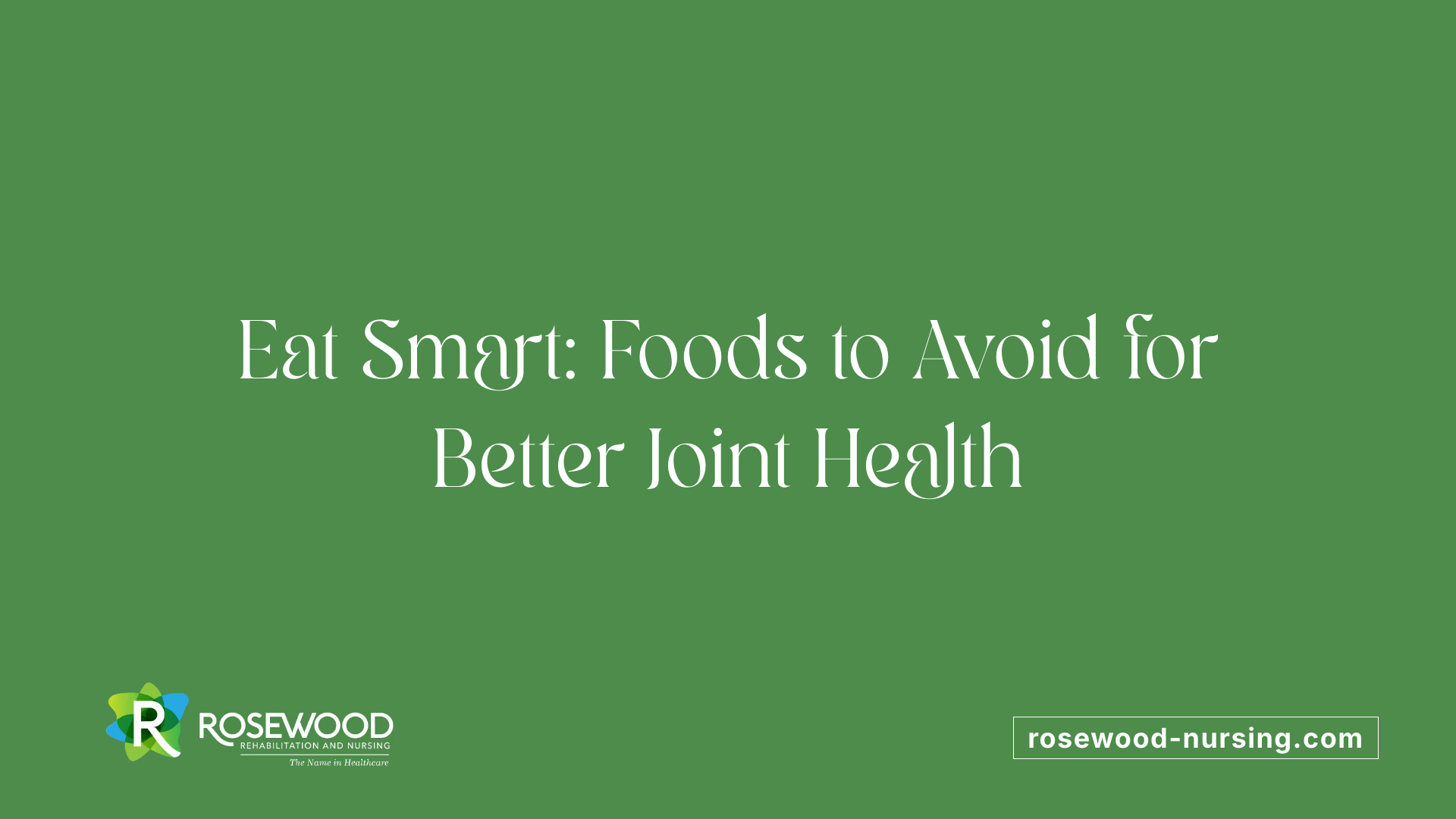 Eat Smart: Foods to Avoid for Better Joint Health
