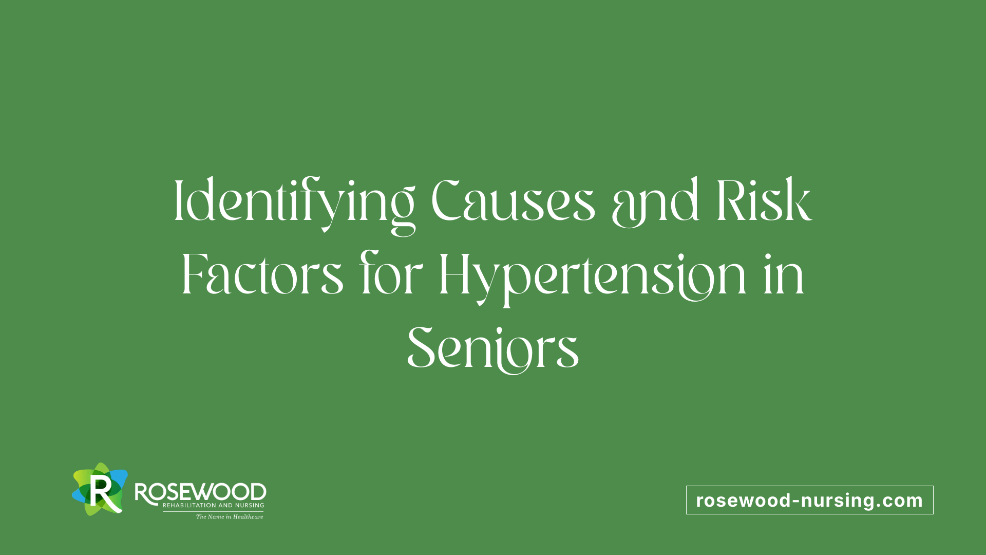 Identifying Causes and Risk Factors for Hypertension in Seniors