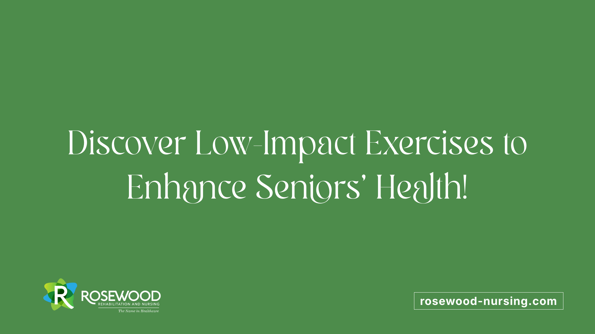 Discover Low-Impact Exercises to Enhance Seniors' Health!