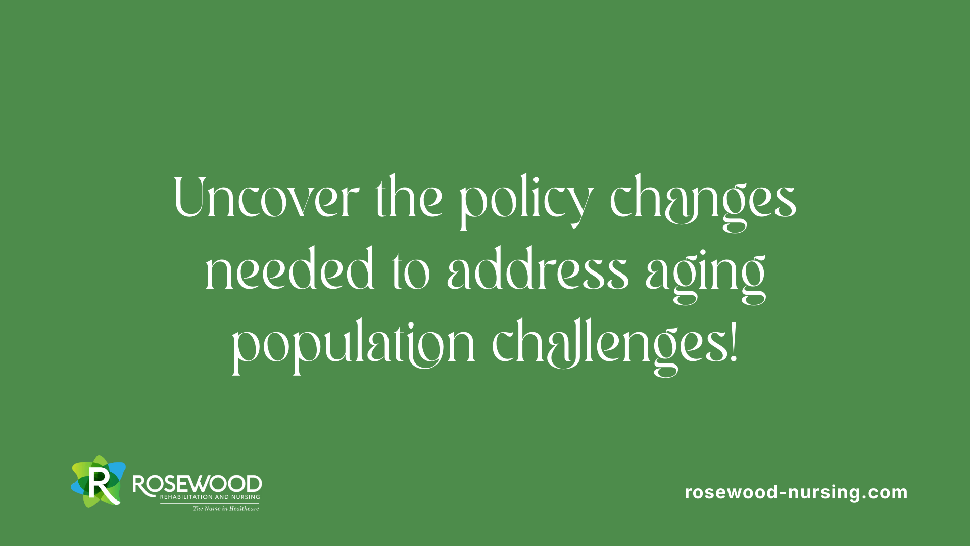 Uncover the policy changes needed to address aging population challenges!