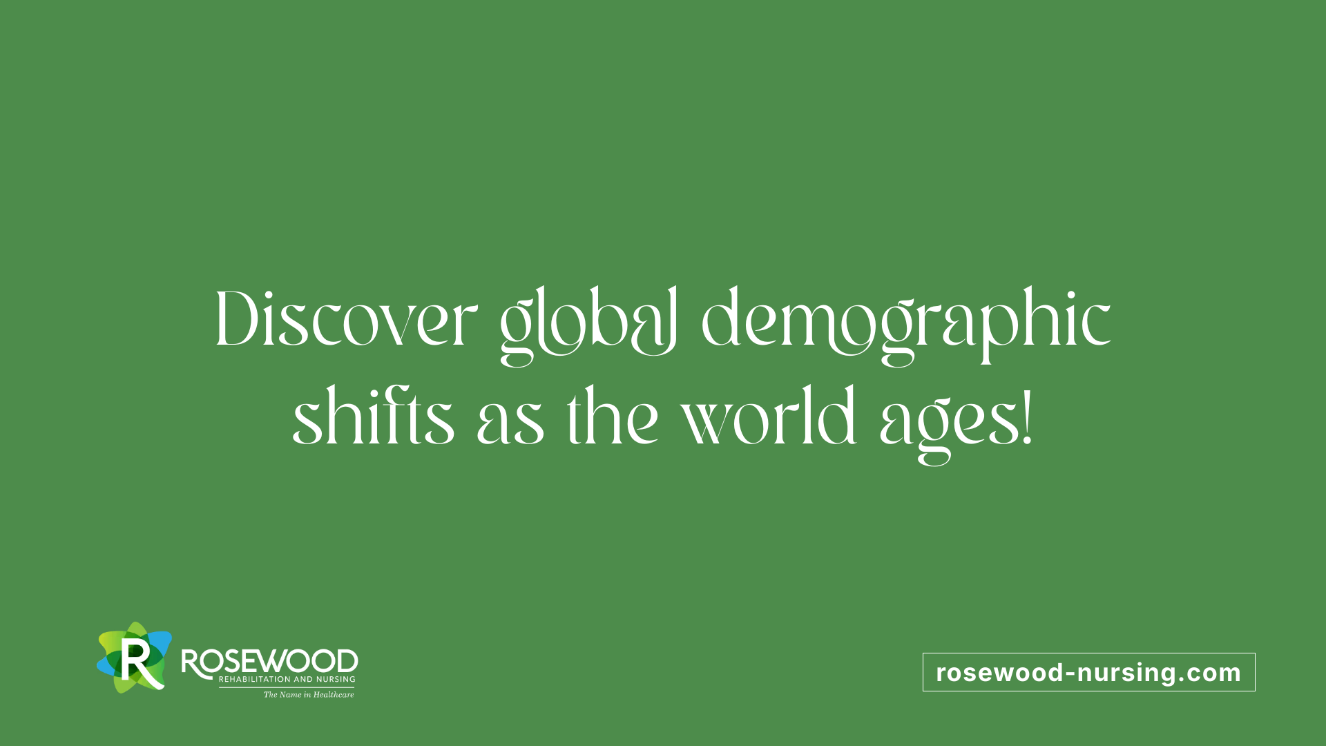 Discover global demographic shifts as the world ages!