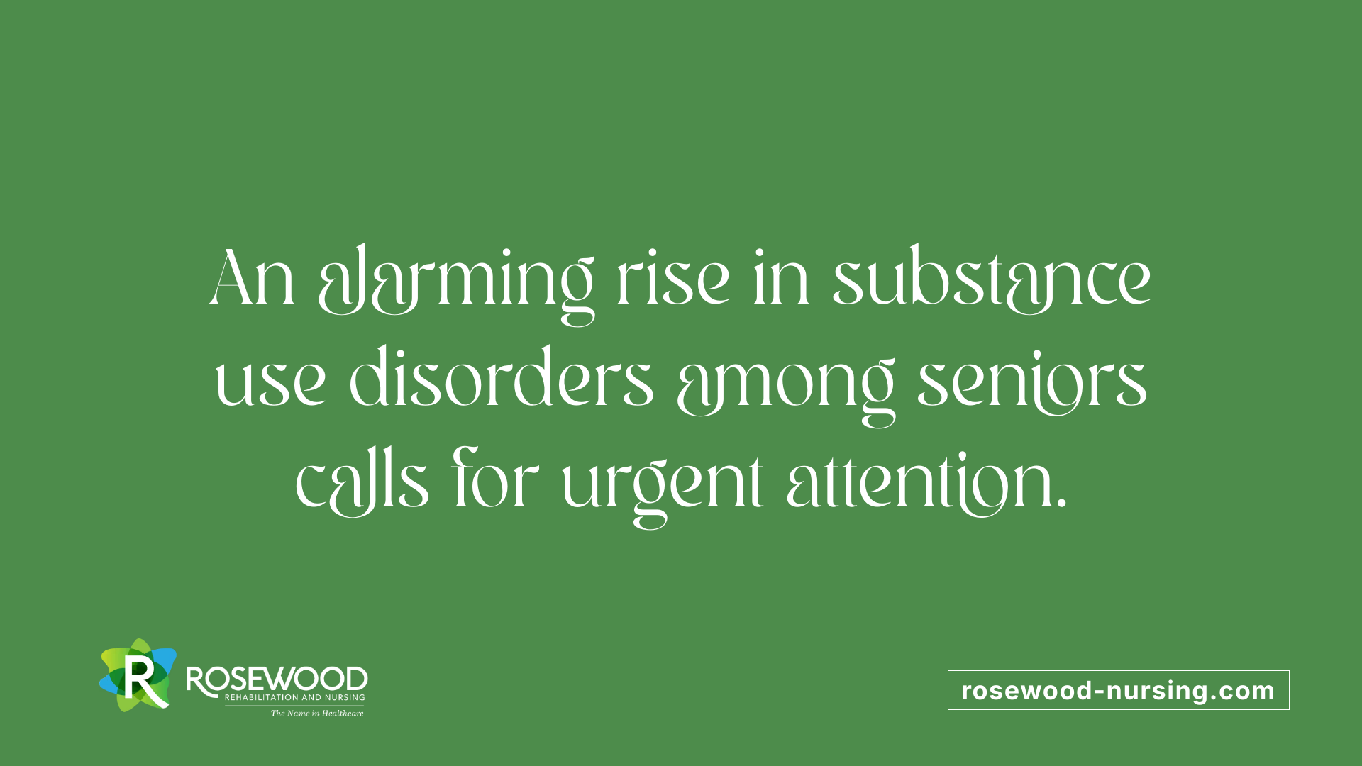 An alarming rise in substance use disorders among seniors calls for urgent attention.