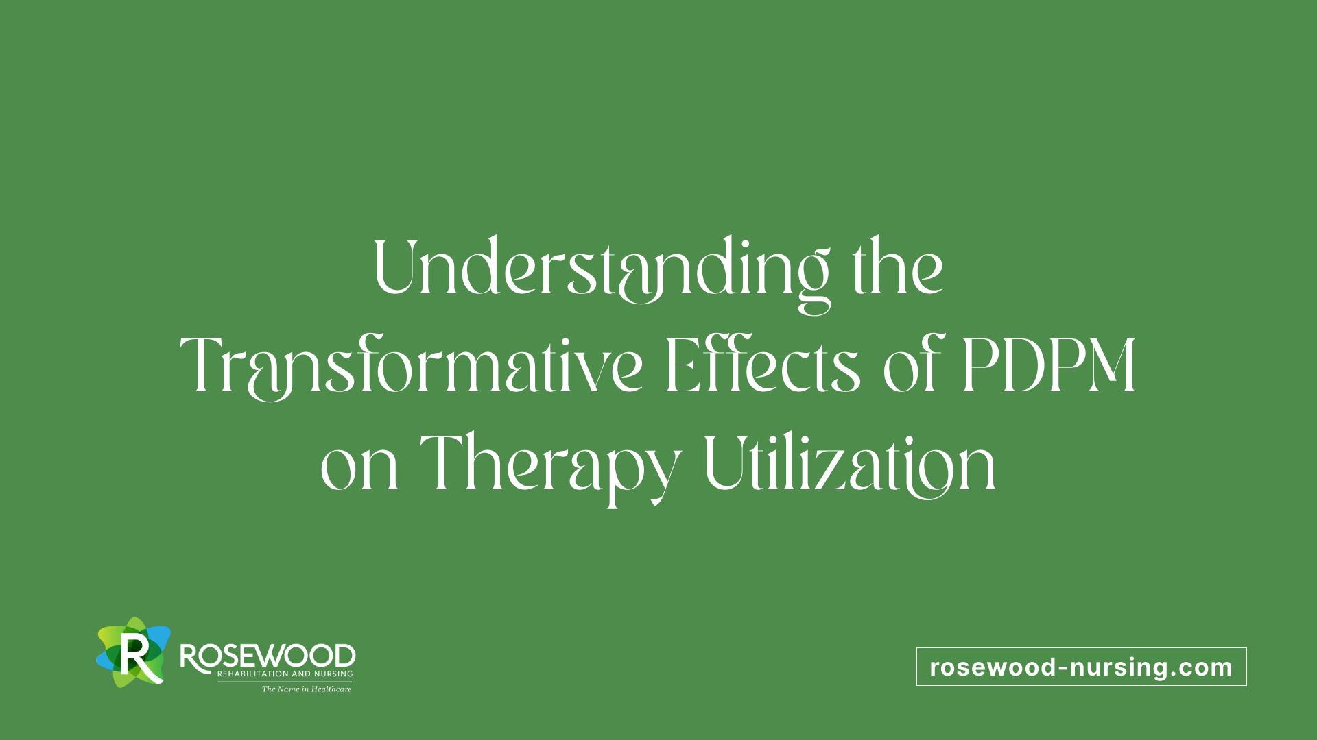 Understanding the Transformative Effects of PDPM on Therapy Utilization
