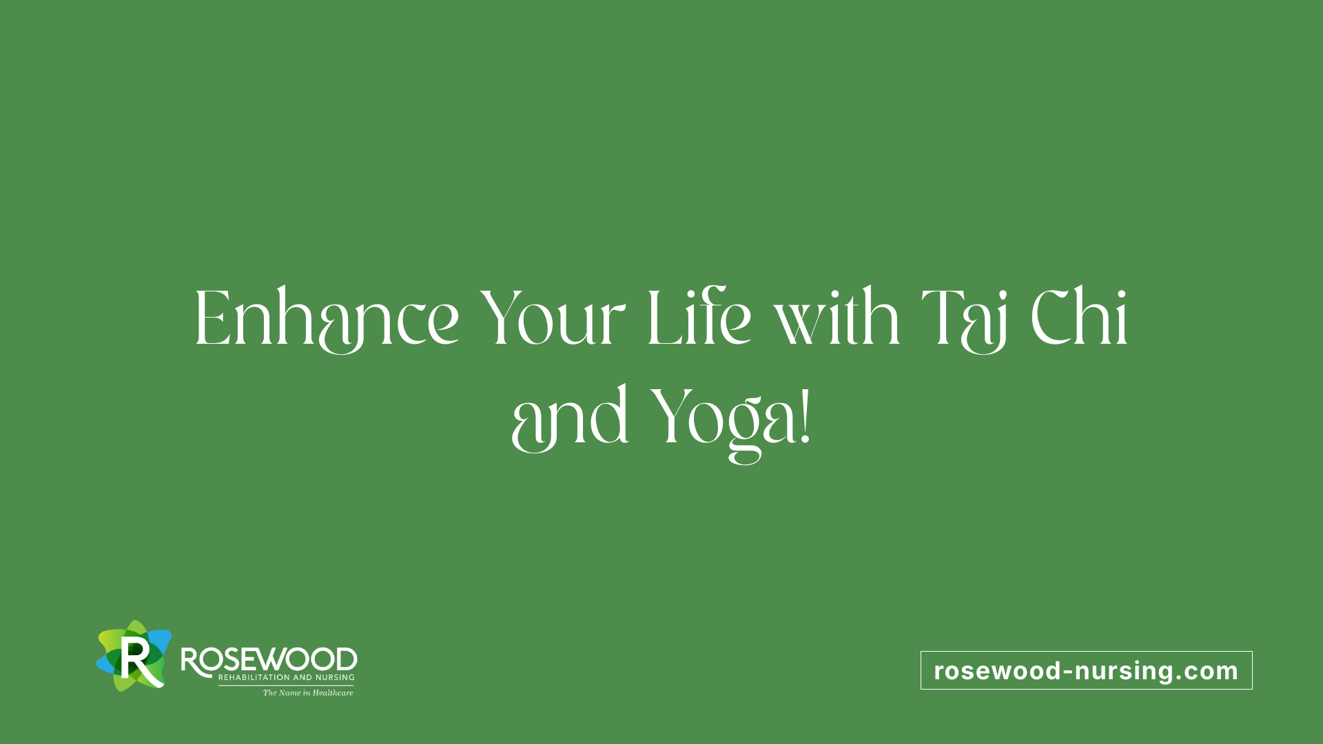 Enhance Your Life with Tai Chi and Yoga!