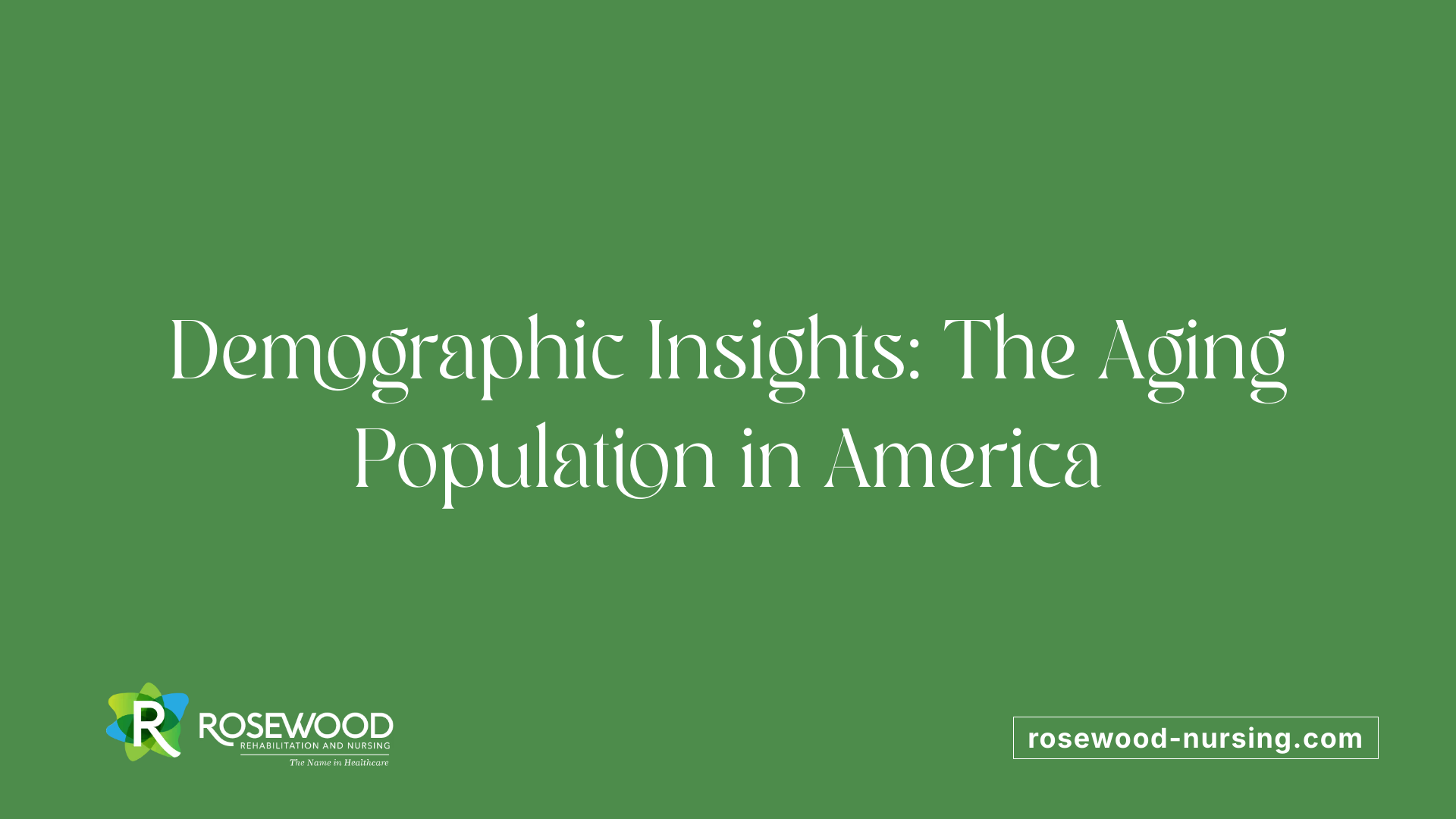 Demographic Insights: The Aging Population in America