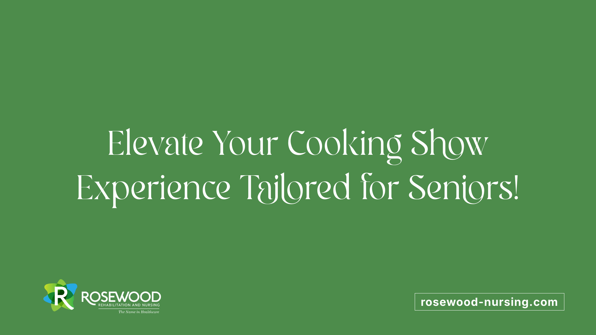 Elevate Your Cooking Show Experience Tailored for Seniors!