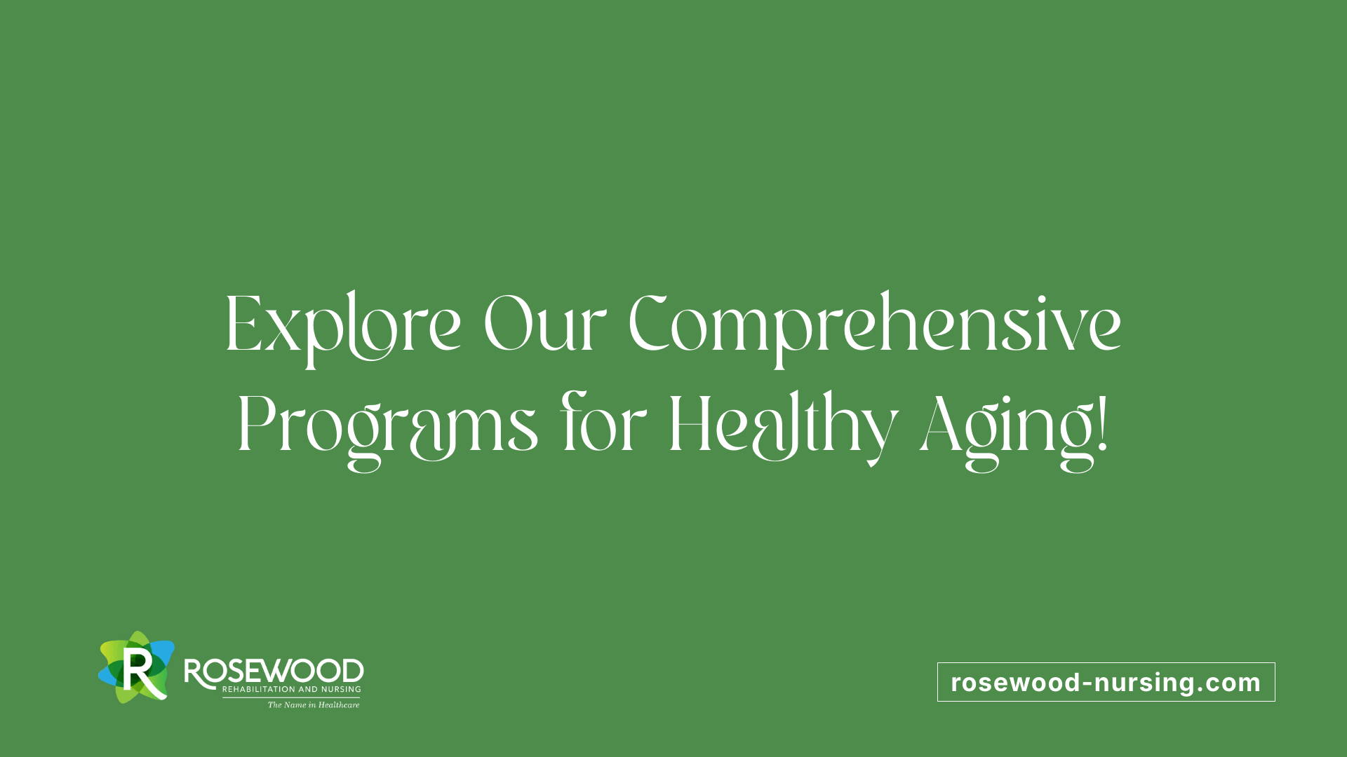 Explore Our Comprehensive Programs for Healthy Aging!