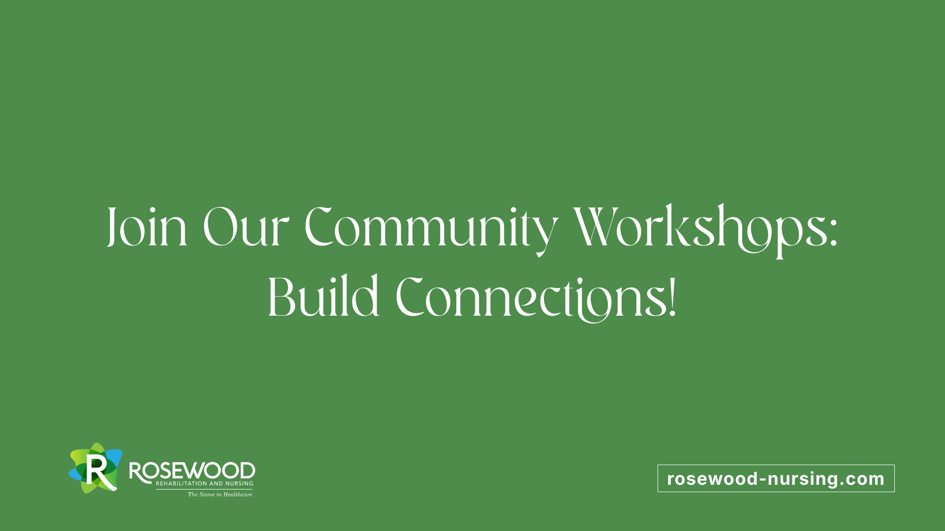 Join Our Community Workshops: Build Connections!