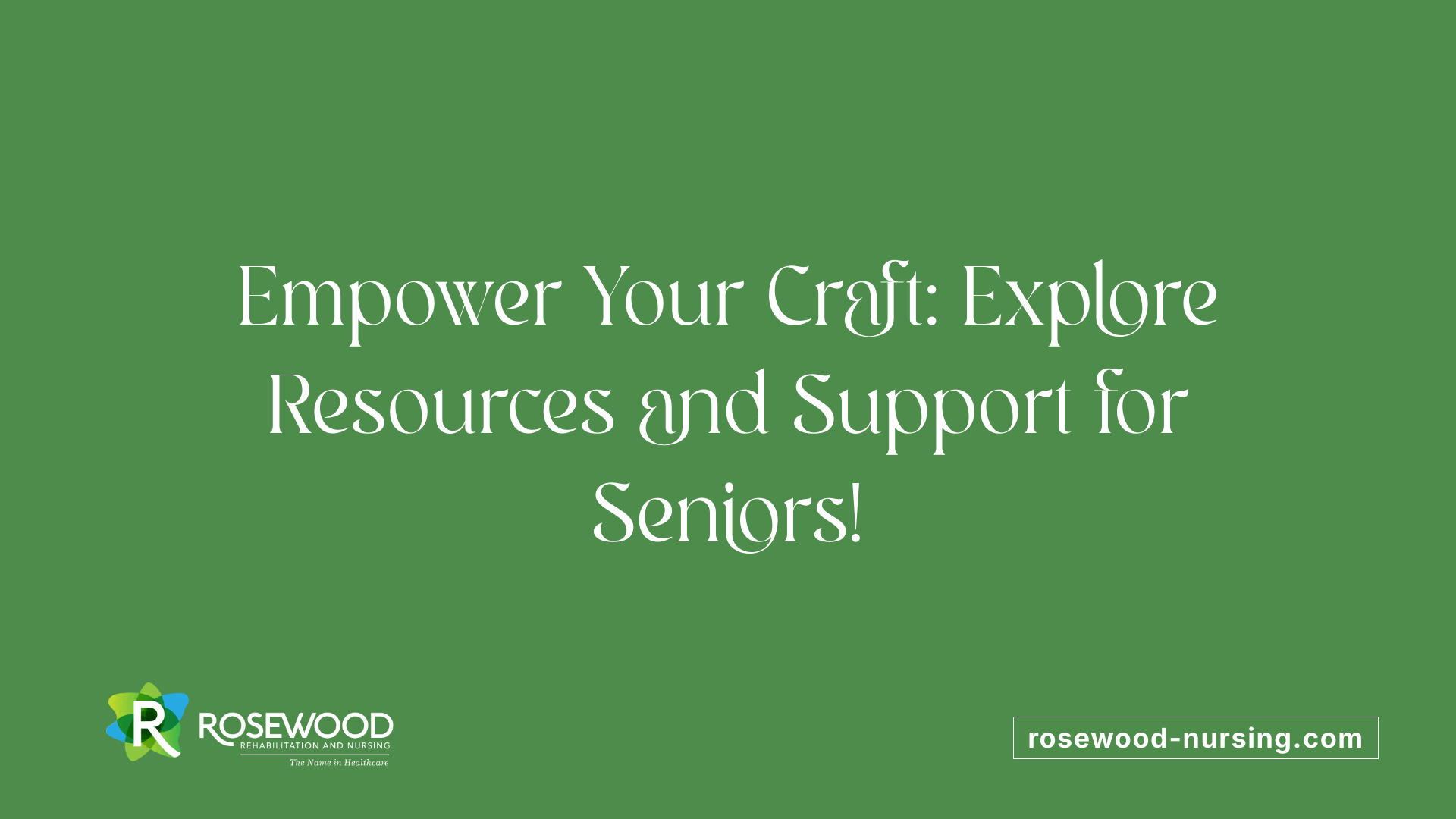 Empower Your Craft: Explore Resources and Support for Seniors!